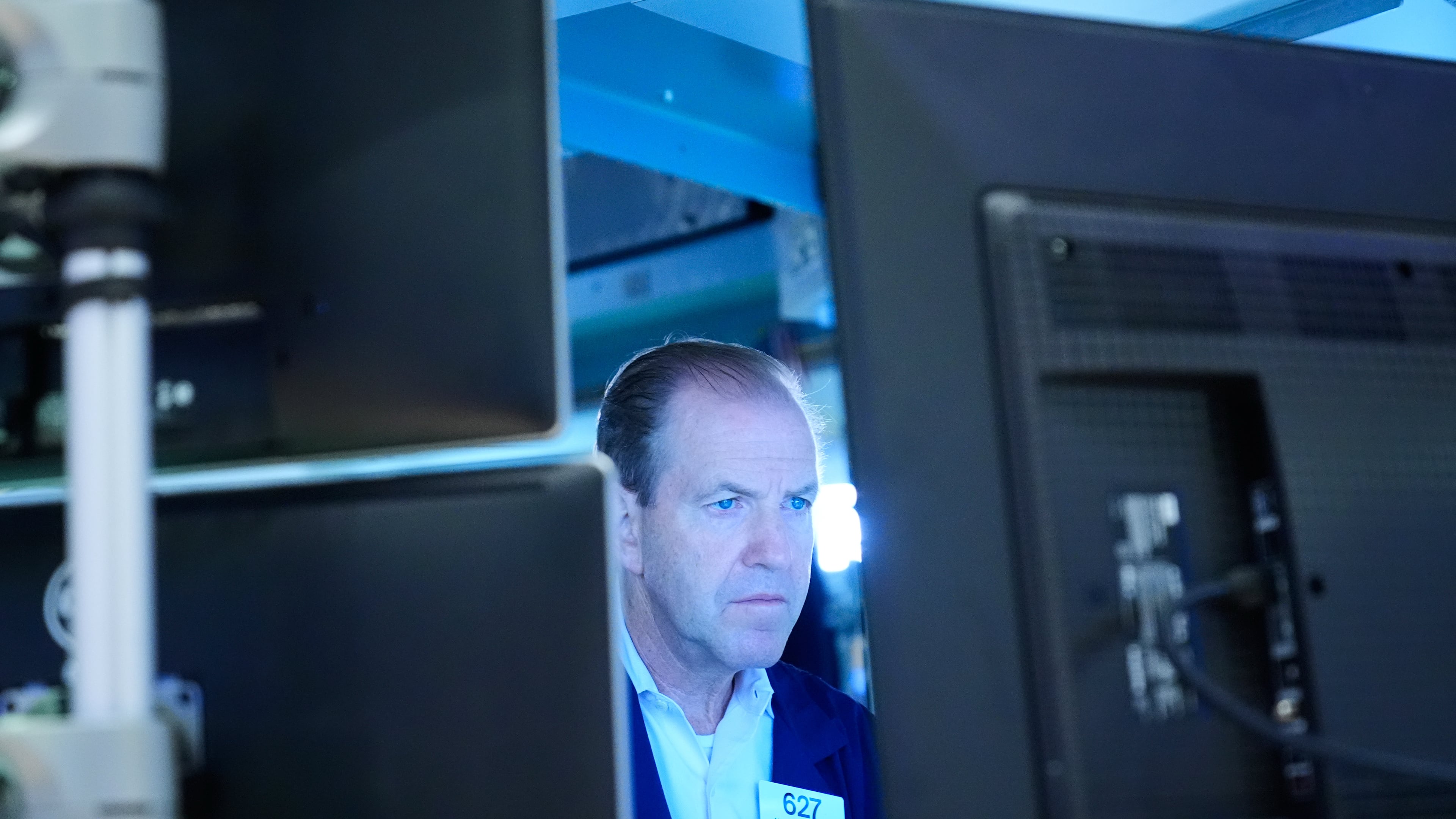 Michael Smyth works on the floor at the New York Stock Exchange in New York, Monday, Sept. 14, 2026. (AP Photo/Seth Wenig)