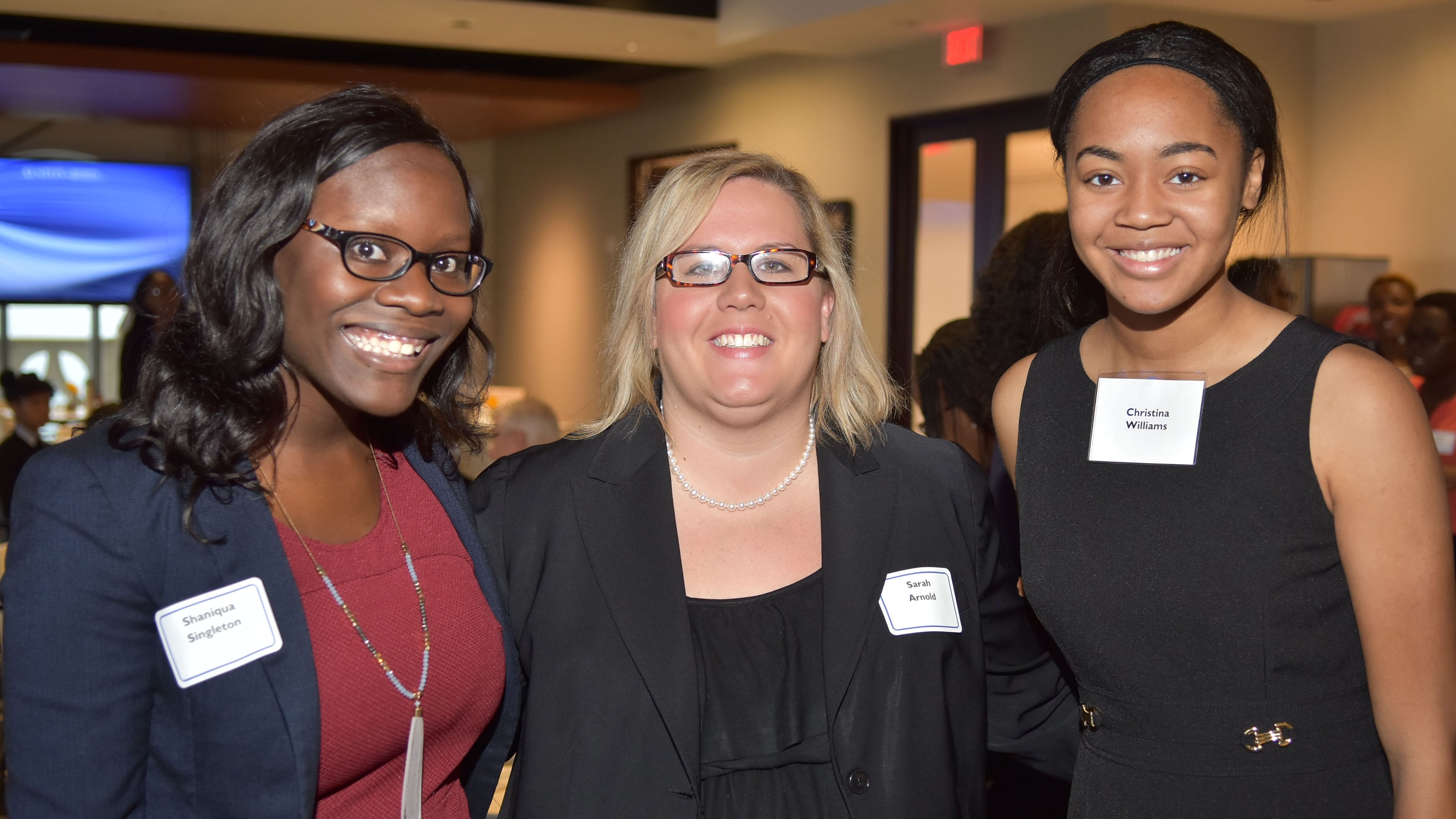 ( l to r) Shaniqua Singleton, Sarah Arnold and Christina Williams. All are with the Atlanta law firm of Nelson Mullins Riley & Scarborough LLP.