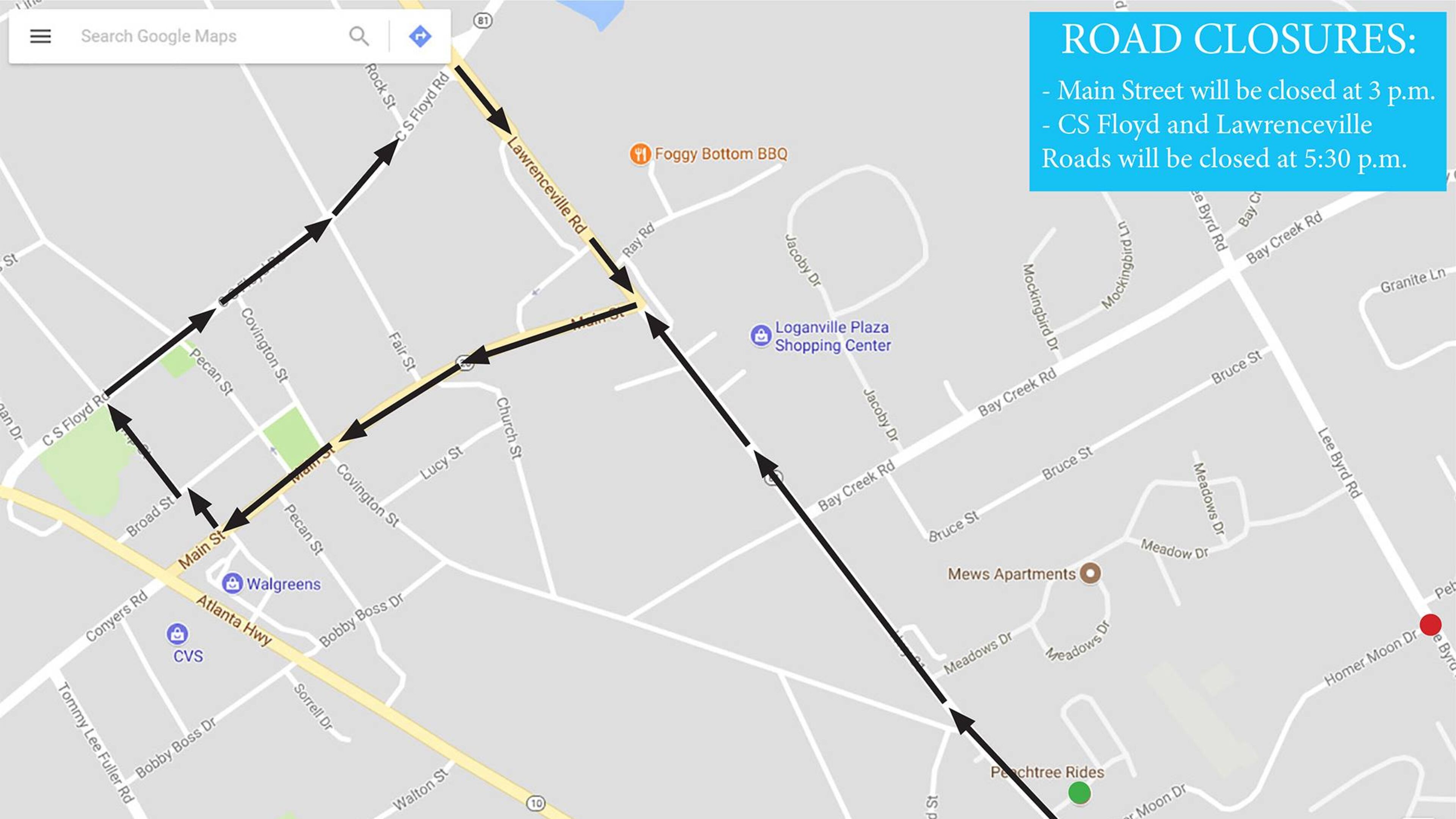 Christmas parade will close streets in Loganvile Dec. 2. Courtesy City of Loganville