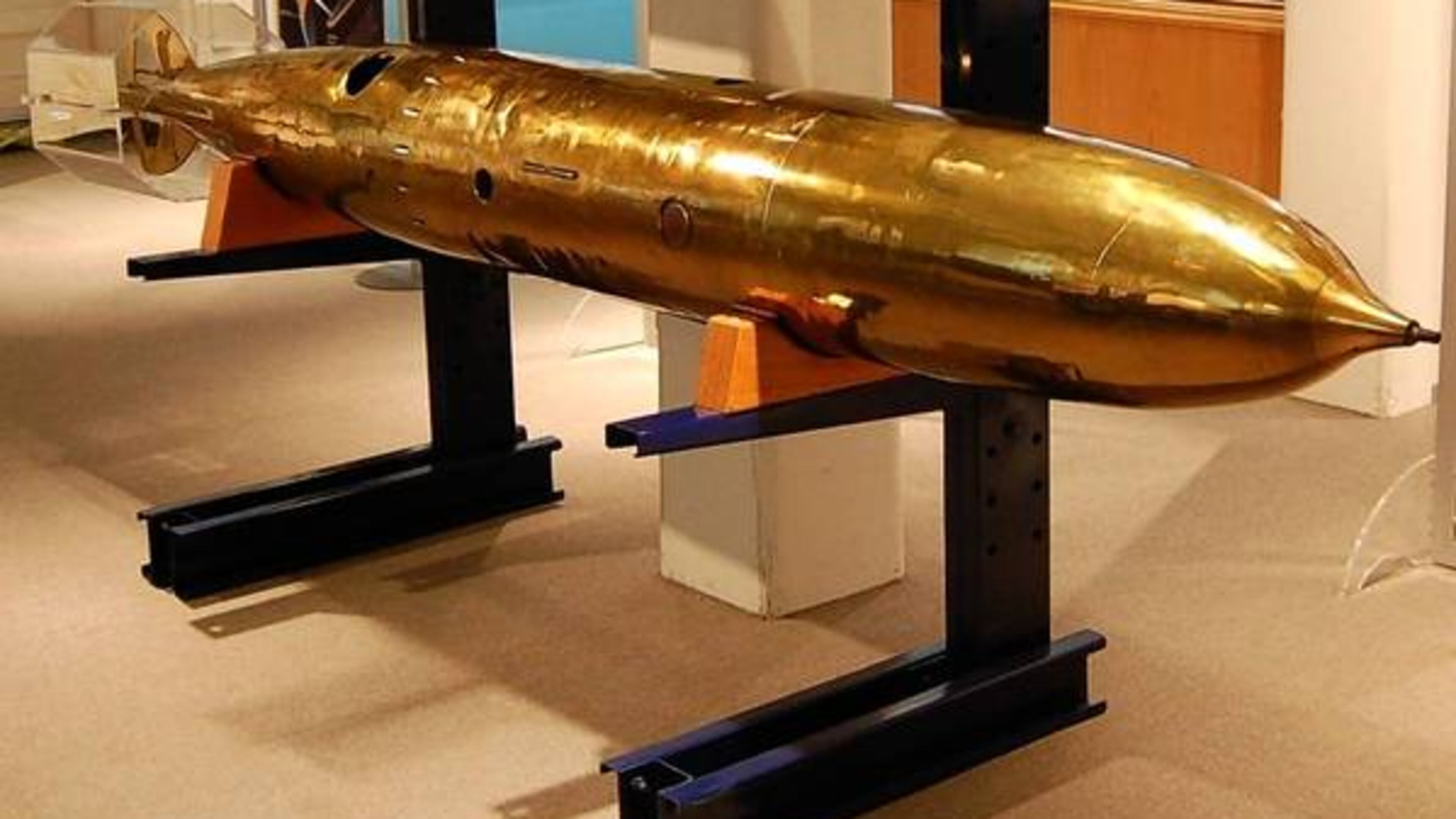 Howell torpedo at Naval Undersea Museum in Keyport, Wash