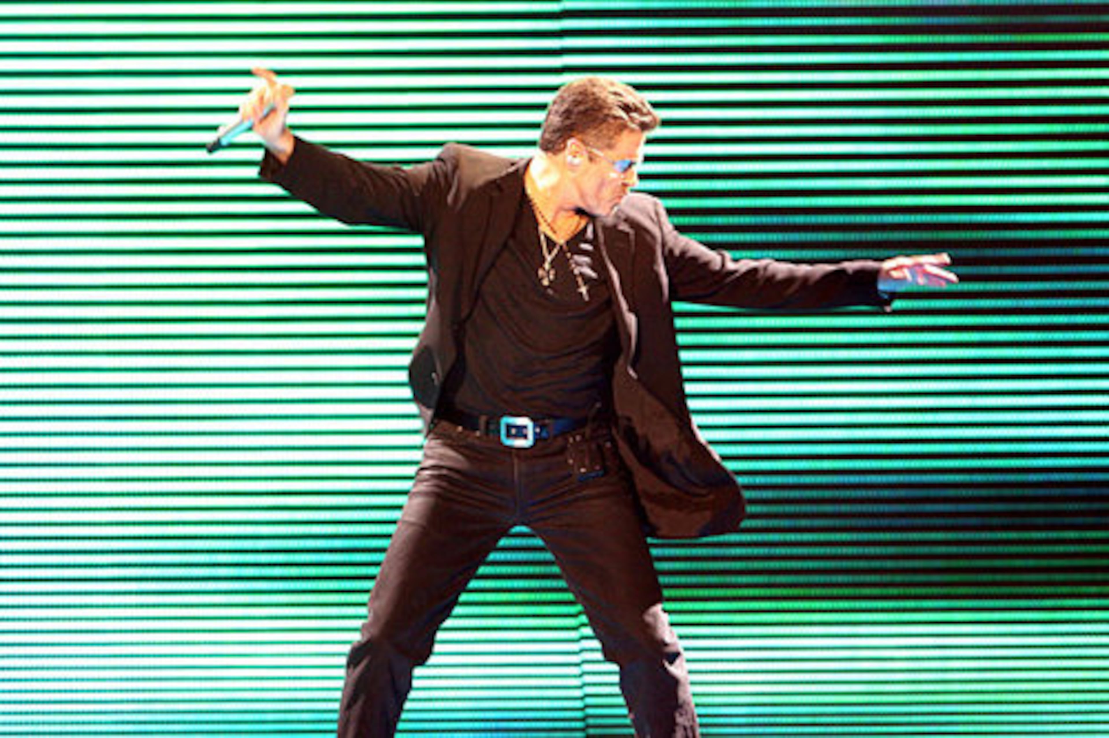 George Michael showed he still has plenty of moves left during his performance at Philips Arena.