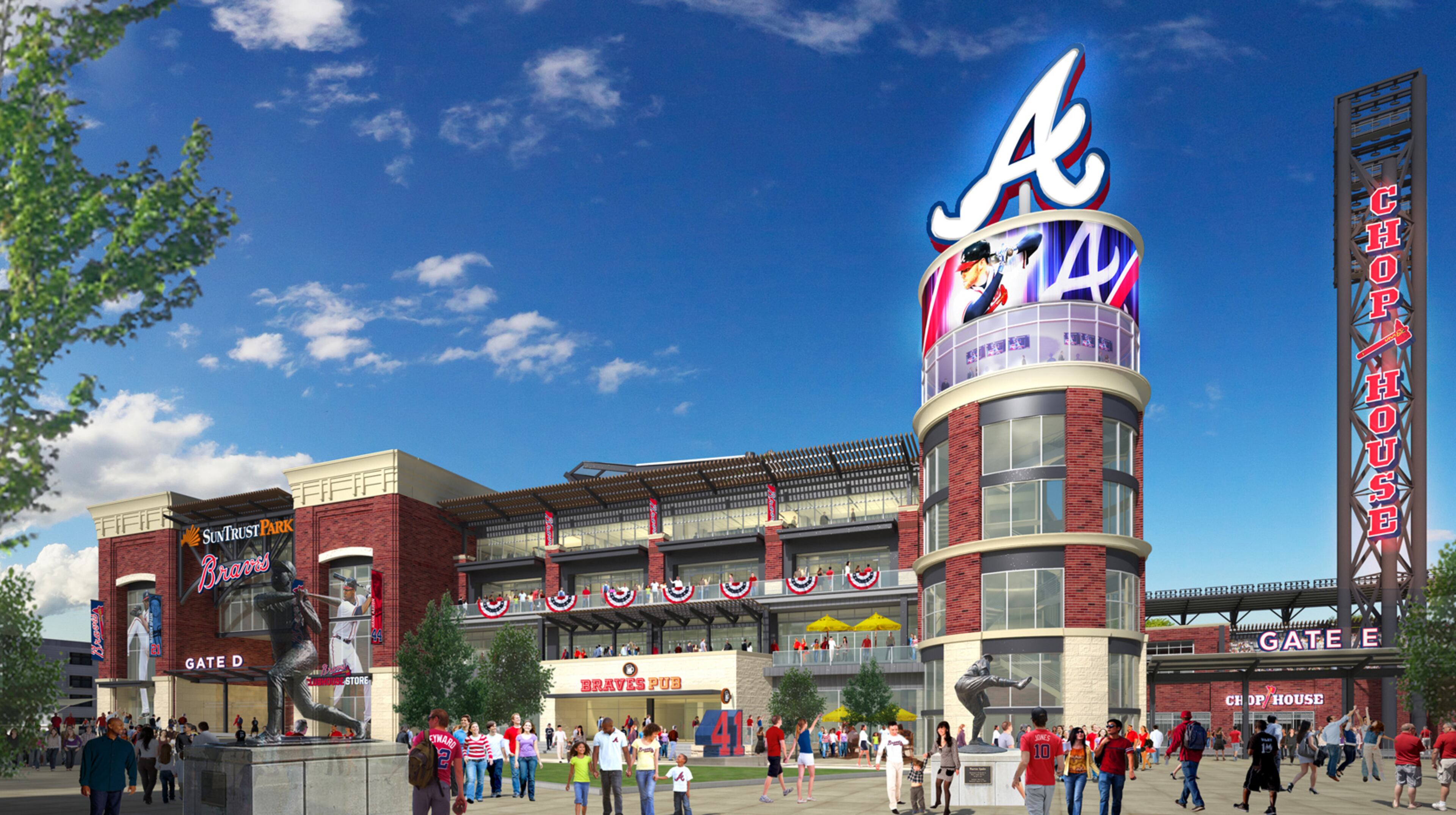 The Atlanta Braves released new renderings their Cobb County stadium and revealed it will be named SunTrust Park. The new ballpark is scheduled to be open for the 2017 season.