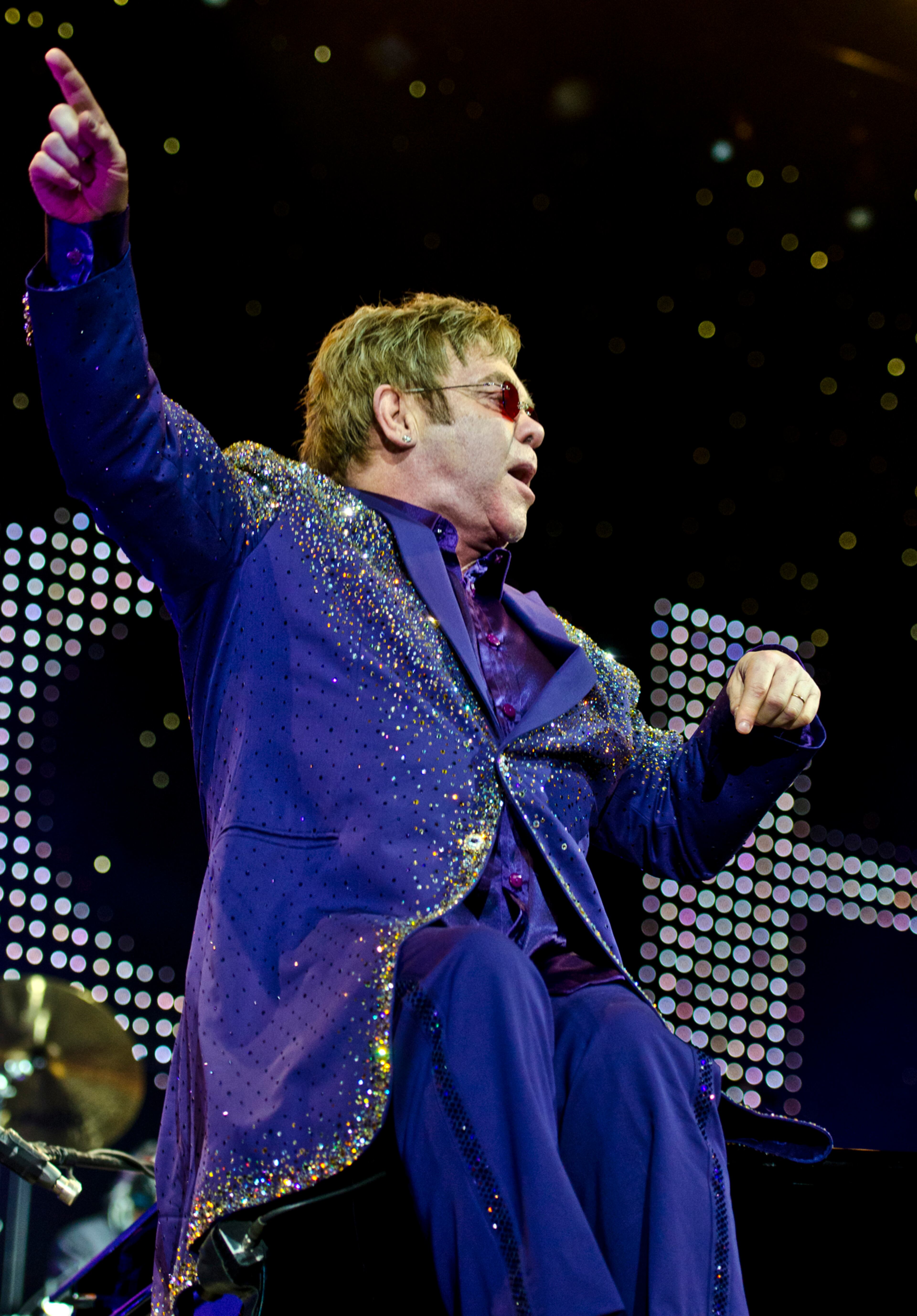 Elton John thrilled the sold out Ervin J. Nutter Center crowd with his seemingly endless selection of massive Billboard hits.