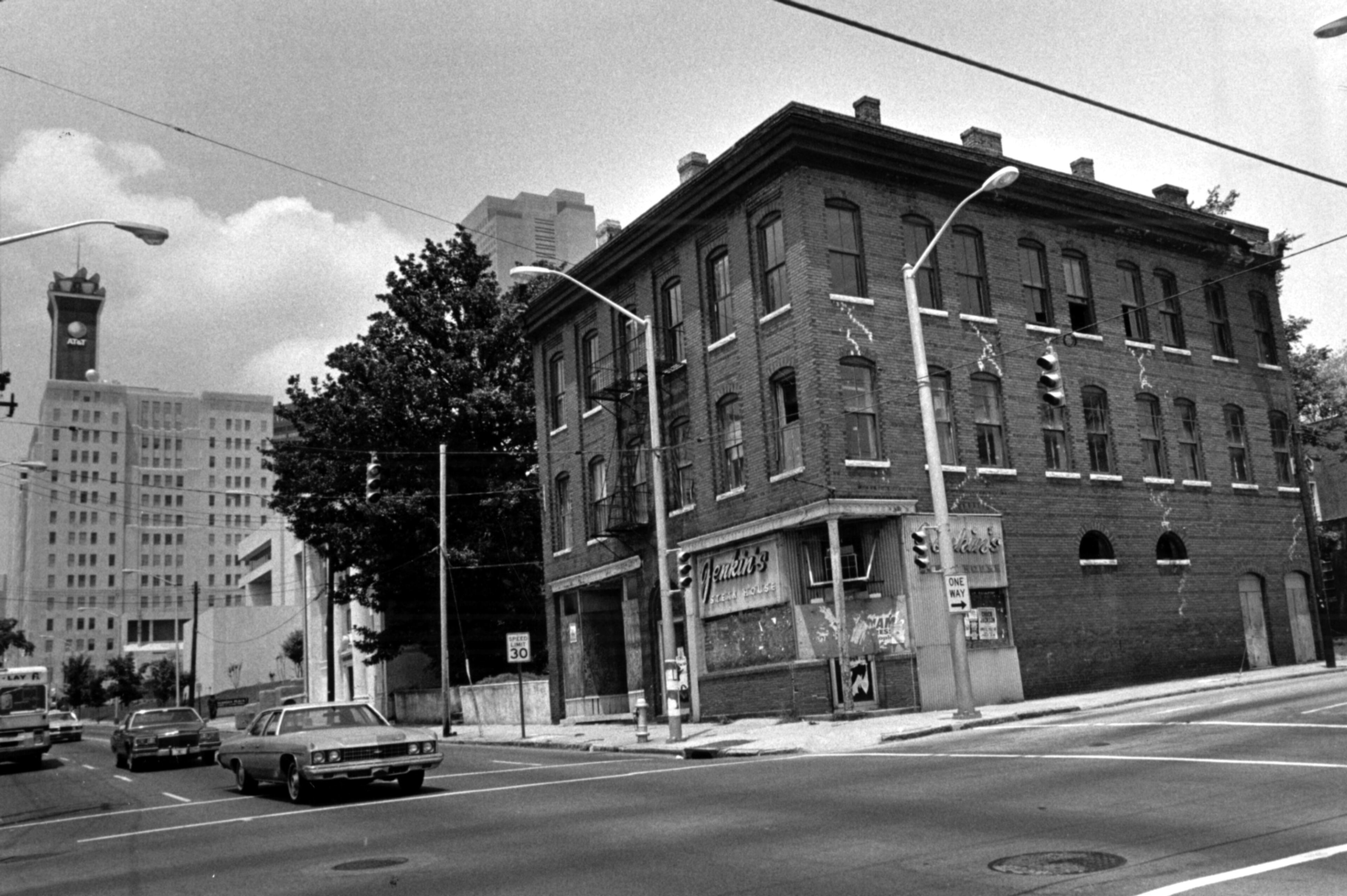ATLANTA, GA - July 10, 1985 - Built in 1904, the Rucker Building at Auburn and Piedmont Avenues now is mired in a battle between Atlanta Life, which wants it demolished, and preservationists, who want it renovated. (Calvin Cruce/AJC staff) 1985