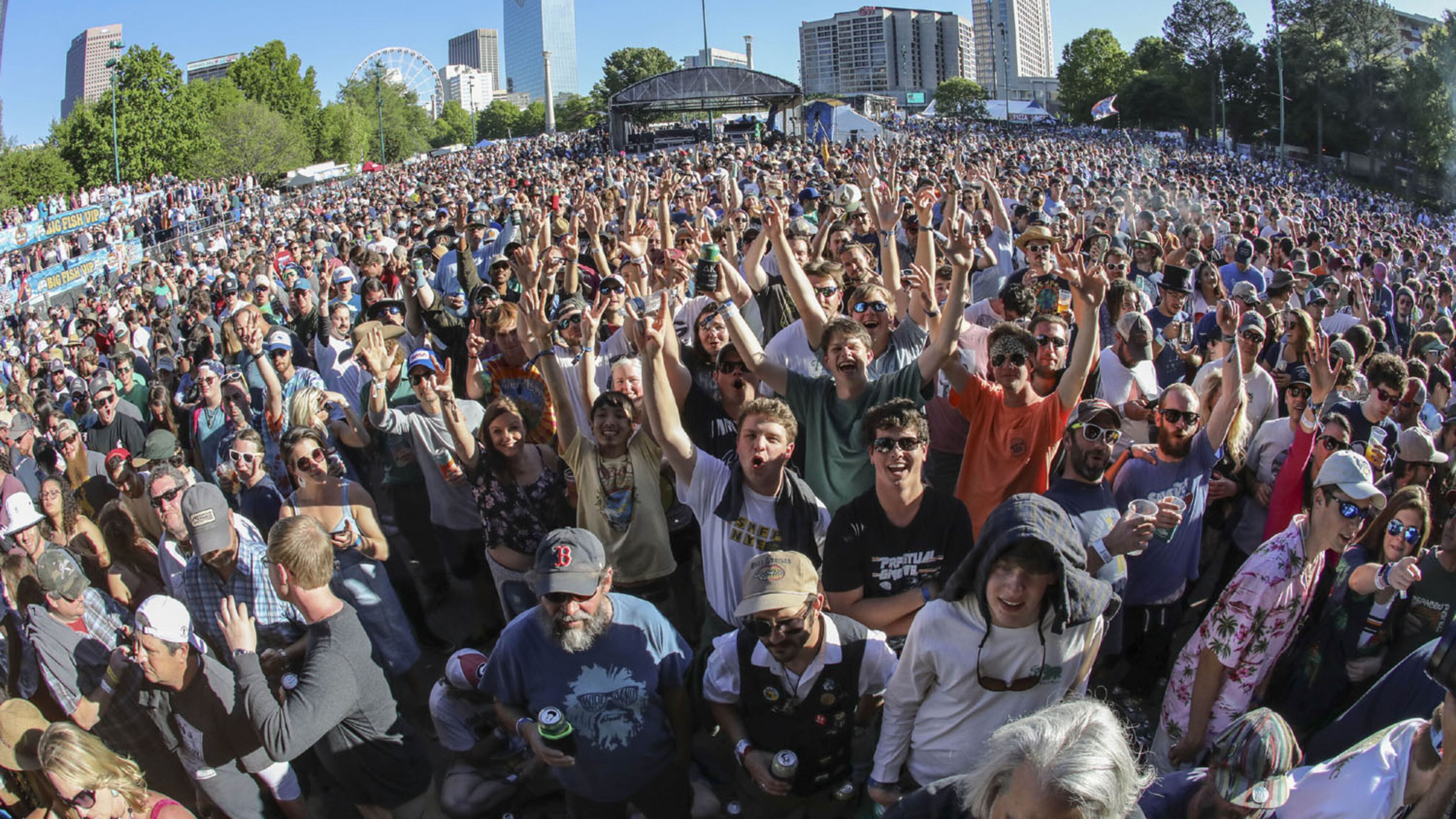 The Sweetwater 420 Fest is being scaled down this year. Above is a photo of the crowd on Sunday, April 21, 2019, in Centennial Olympic Park. (Robb Cohen Photography & Video/RobbsPhotos.com)