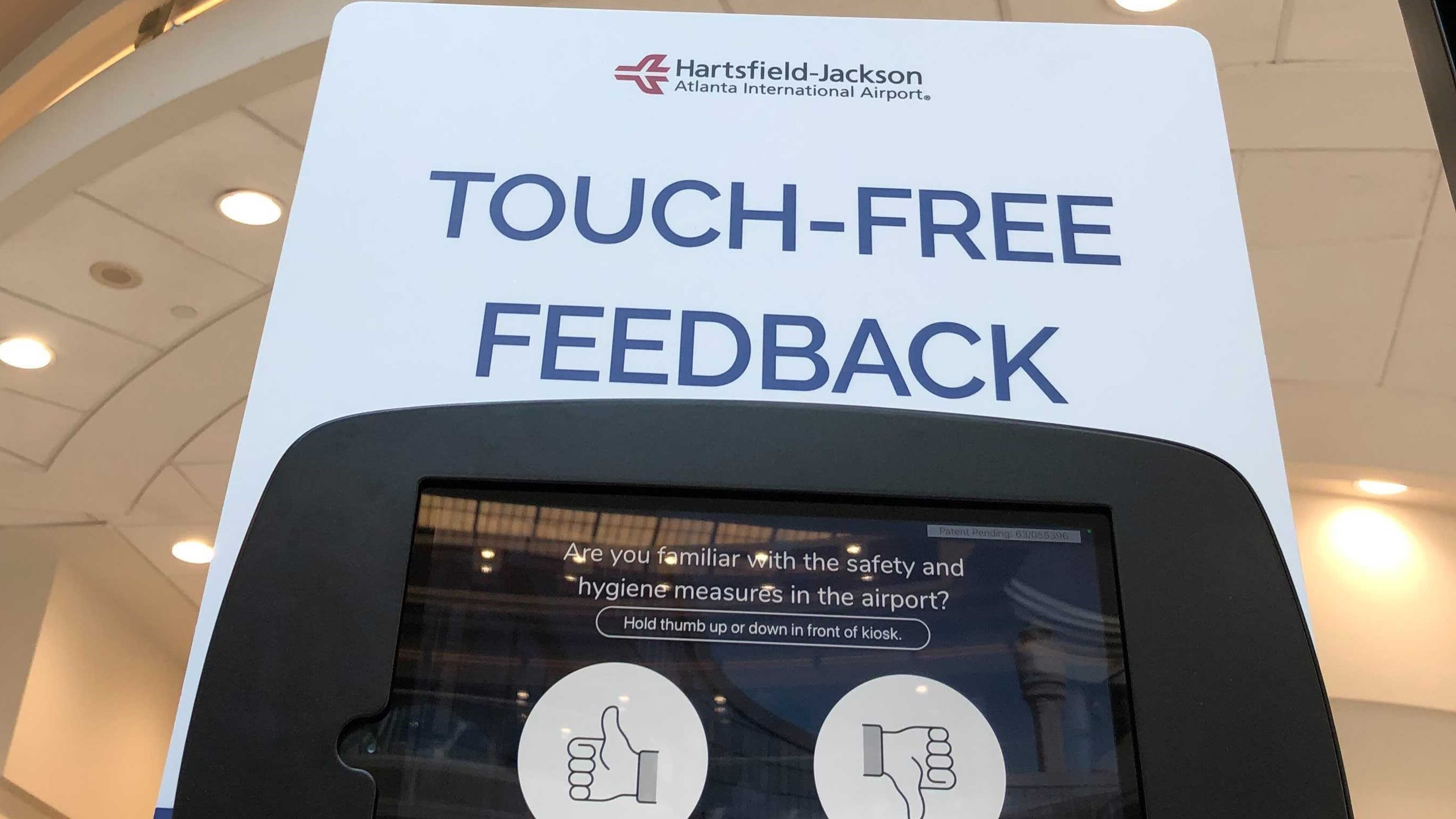 Hartsfield-Jackson is testing Avius touch-free survey devices. Source: Avius
