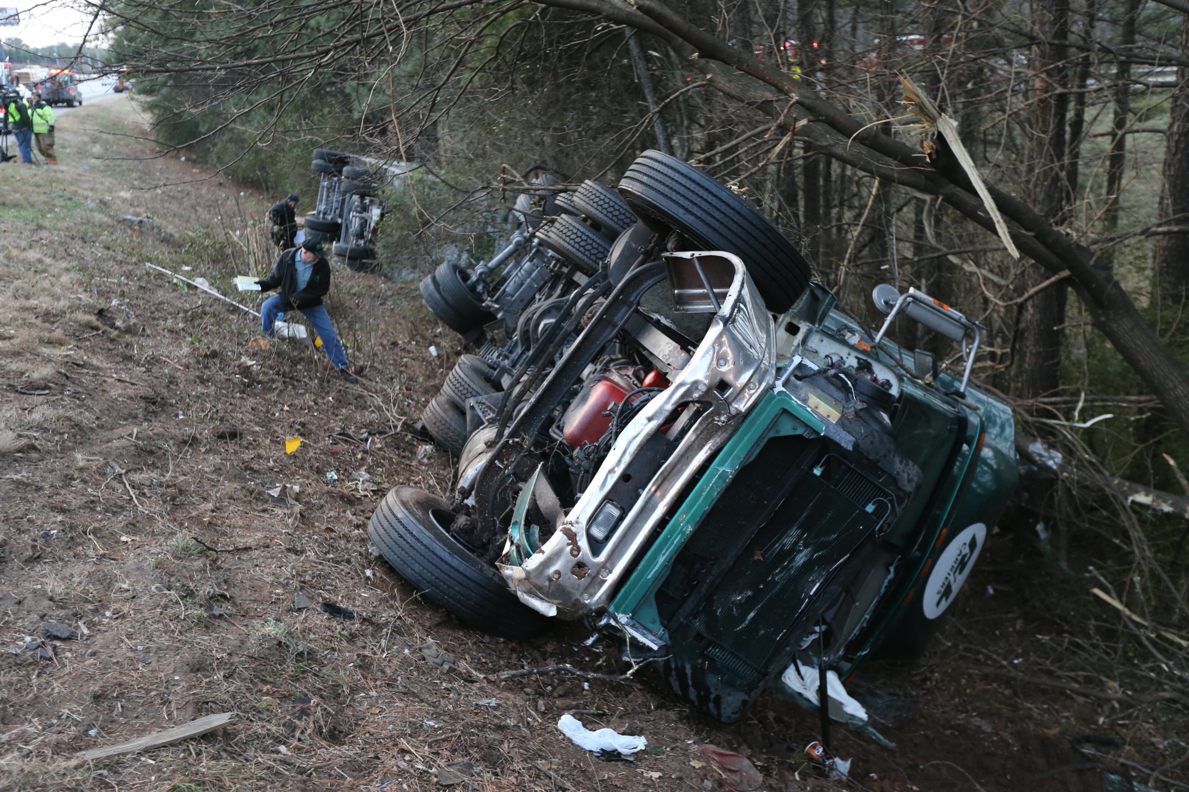Rush hour traffic backed up more than eight miles Thursday morning behind a truck wreck on I-75 in Cobb County. All lanes had reopened by 10:30 a.m., but the truck was still overturned, emergency vehicles remained on the scene and southbound traffic was still backed up about three miles.