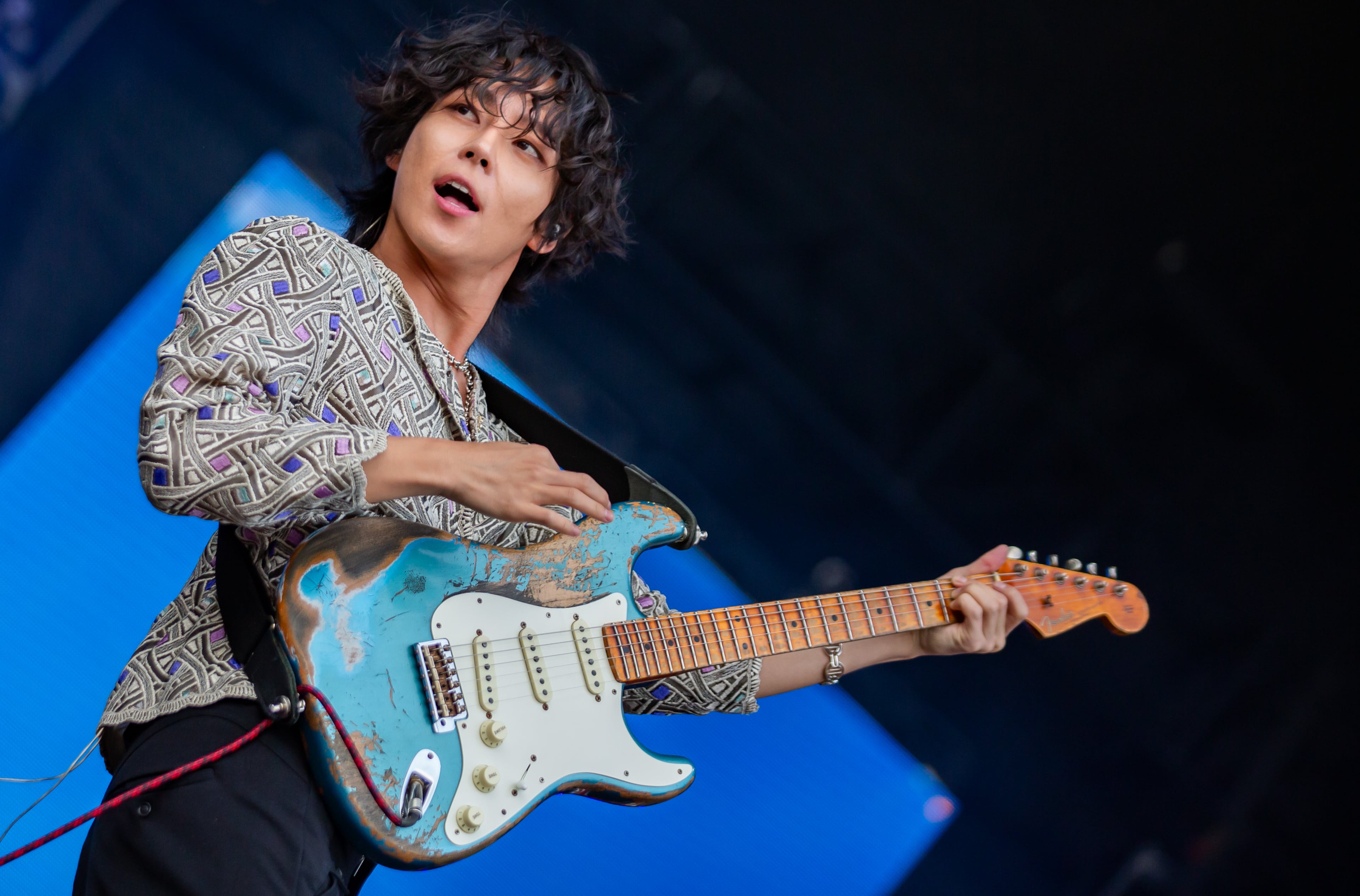 Atlanta, Ga: South Korean band the Rose played to a gaggle of loyal fans on the Go Puff stage. Photo taken Saturday, September 16, 2023 at Piedmont Park. (RYAN FLEISHER FOR THE ATLANTA JOURNAL-CONSTITUTION)