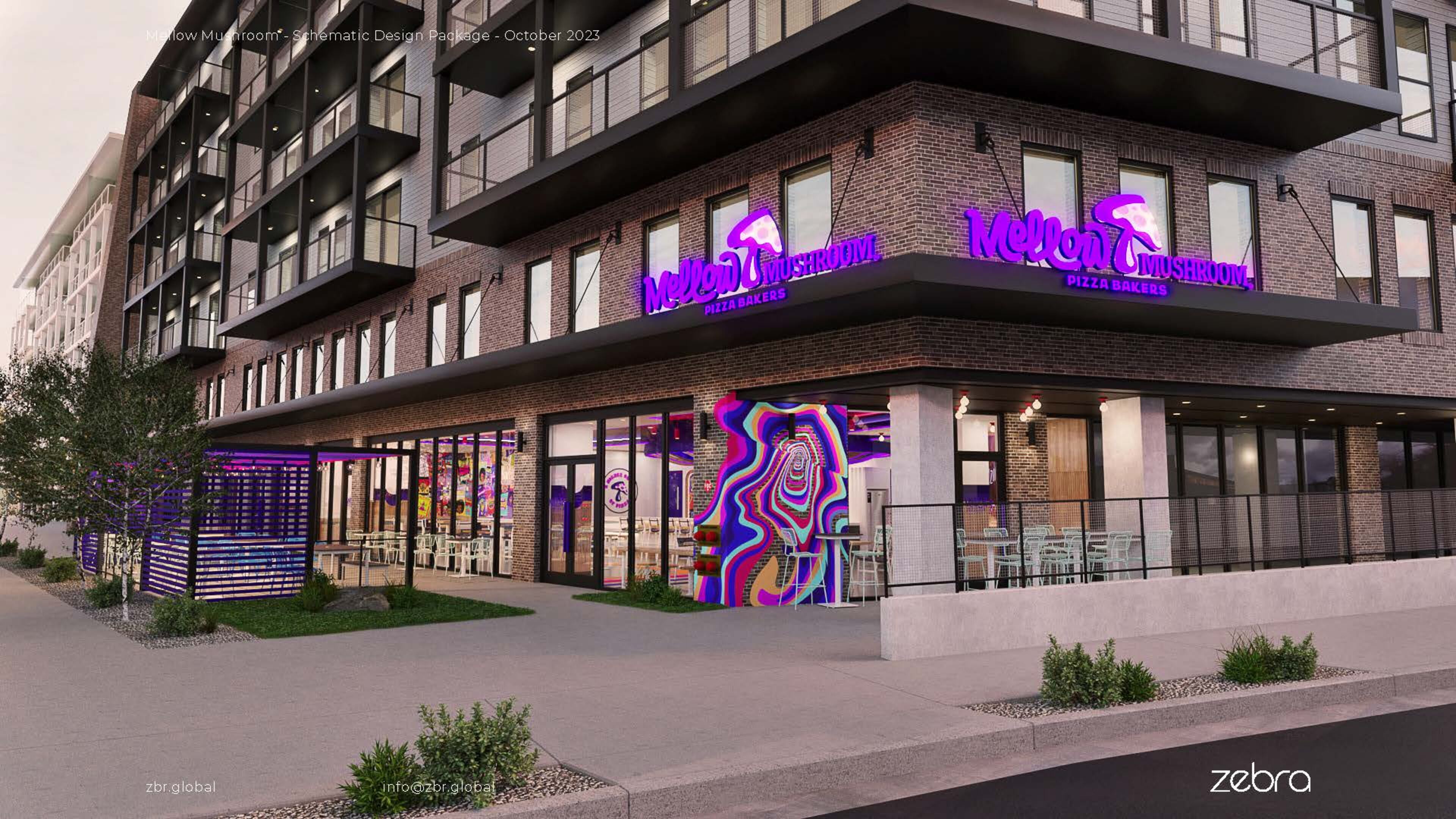 A rendering of the Mellow Mushroom coming to the Southside Beltline Trail along Boulevard in Atlanta's Grant Park neighborhood. / Courtesy of Mellow Mushroom