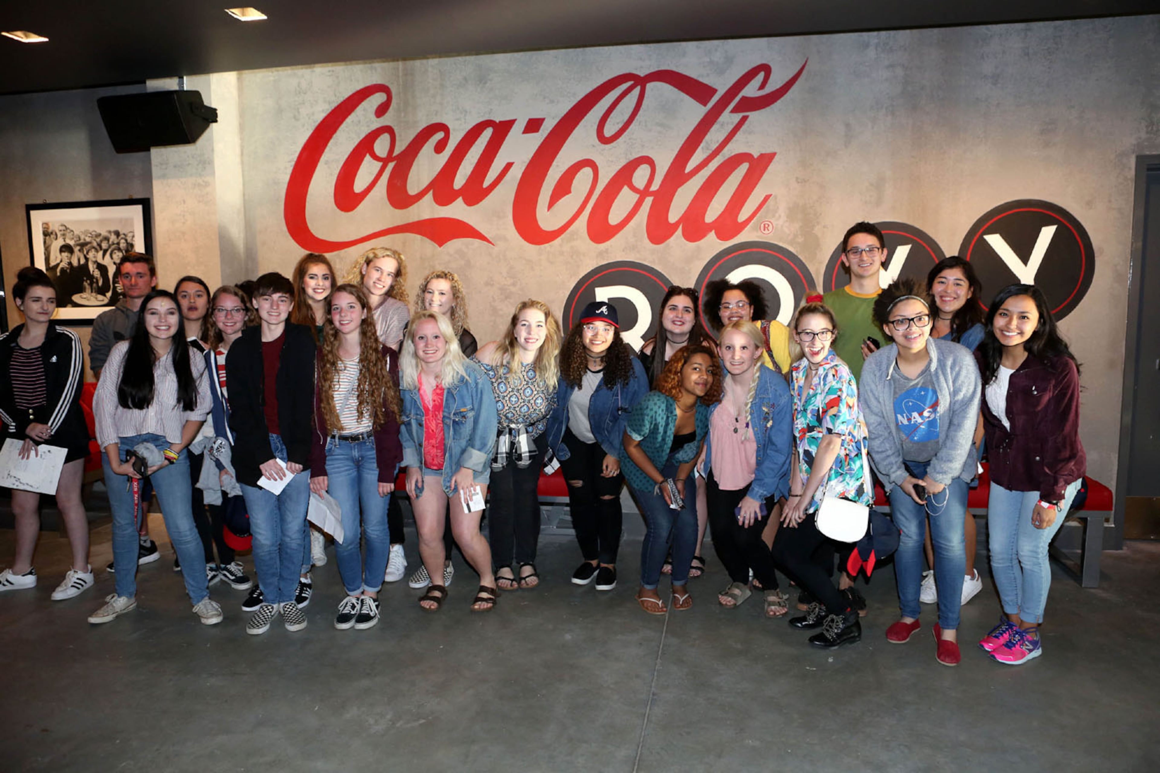 #6 of #34. PLEASE KEEP IN SEQUENTIAL ORDER FOR THE CONTINUITY OF THE GALLERY.
-- The first 25 fans in line were treated to early entry into the Roxy and pose for a photo in the lobby.
The Coca Cola Roxy Theater held its grand opening celebration on Saturday, April 8, 2017, with British indie favorites Glass Animals and Australia's Jagwar Ma selling out the venue for Radio 105.7's fouth birthday party bash. Located in the nearly completed Battery entertainment district, next to SunTrust Park, new home of the Atlanta Braves, the gorgeous, nearly 4,000 capacity venue got positive grades from most of the VIP's and concert fans in attendence.
Robb Cohen Photography & Video /RobbsPhotos.com