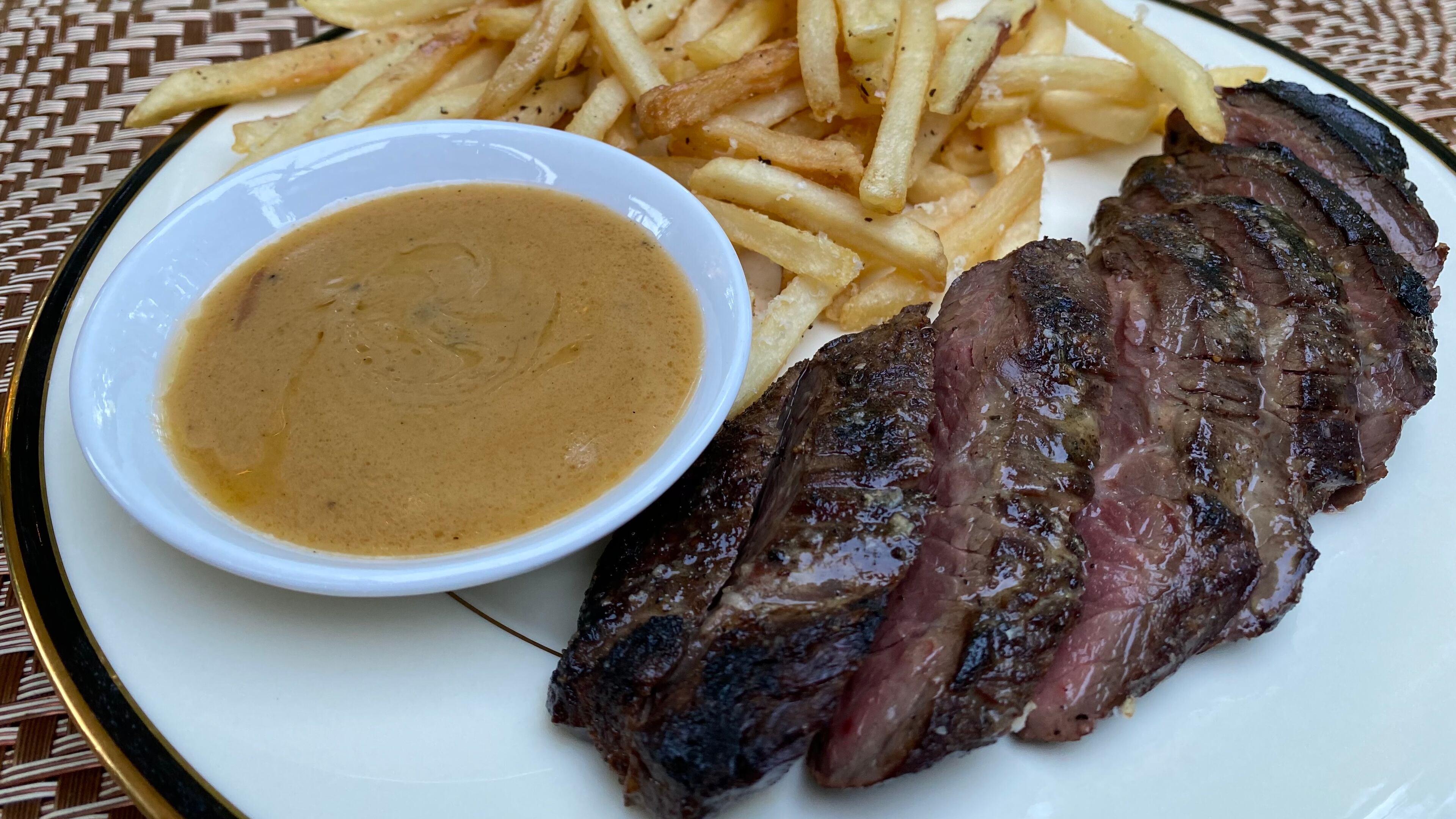 The steak frites from Tiny Lou's are a reliable entree choice. Ligaya Figueras/ligaya.figueras@ajc.com