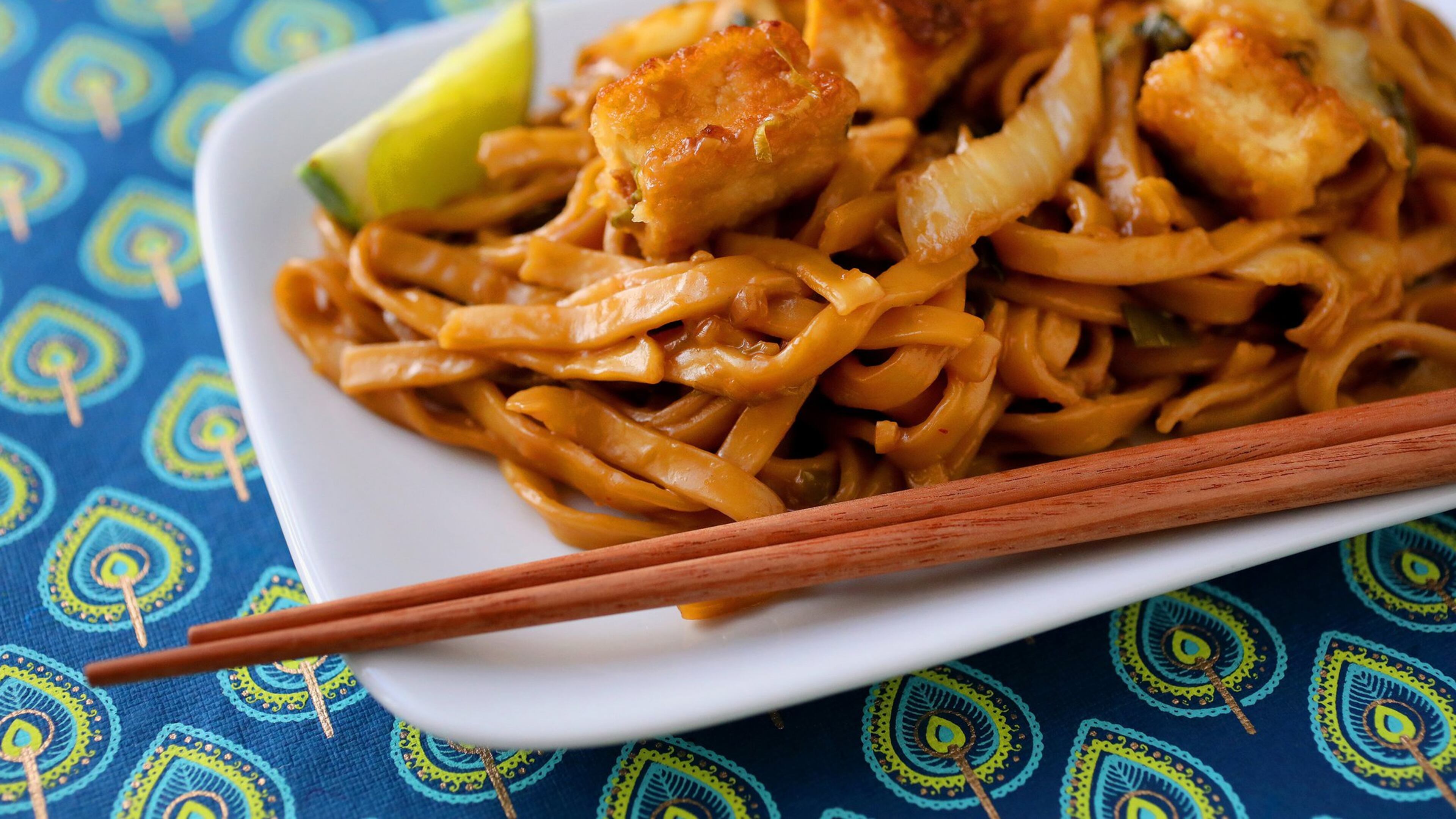 Mee Goreng, tofu and vegetables with noodles, photographed on Wednesday, Feb. 22, 2017, is a vegan dish prepared by Dan Neman in the St. Louis Post-Dispatch kitchen. (Christian Gooden/St. Louis Post-Dispatch/TNS)