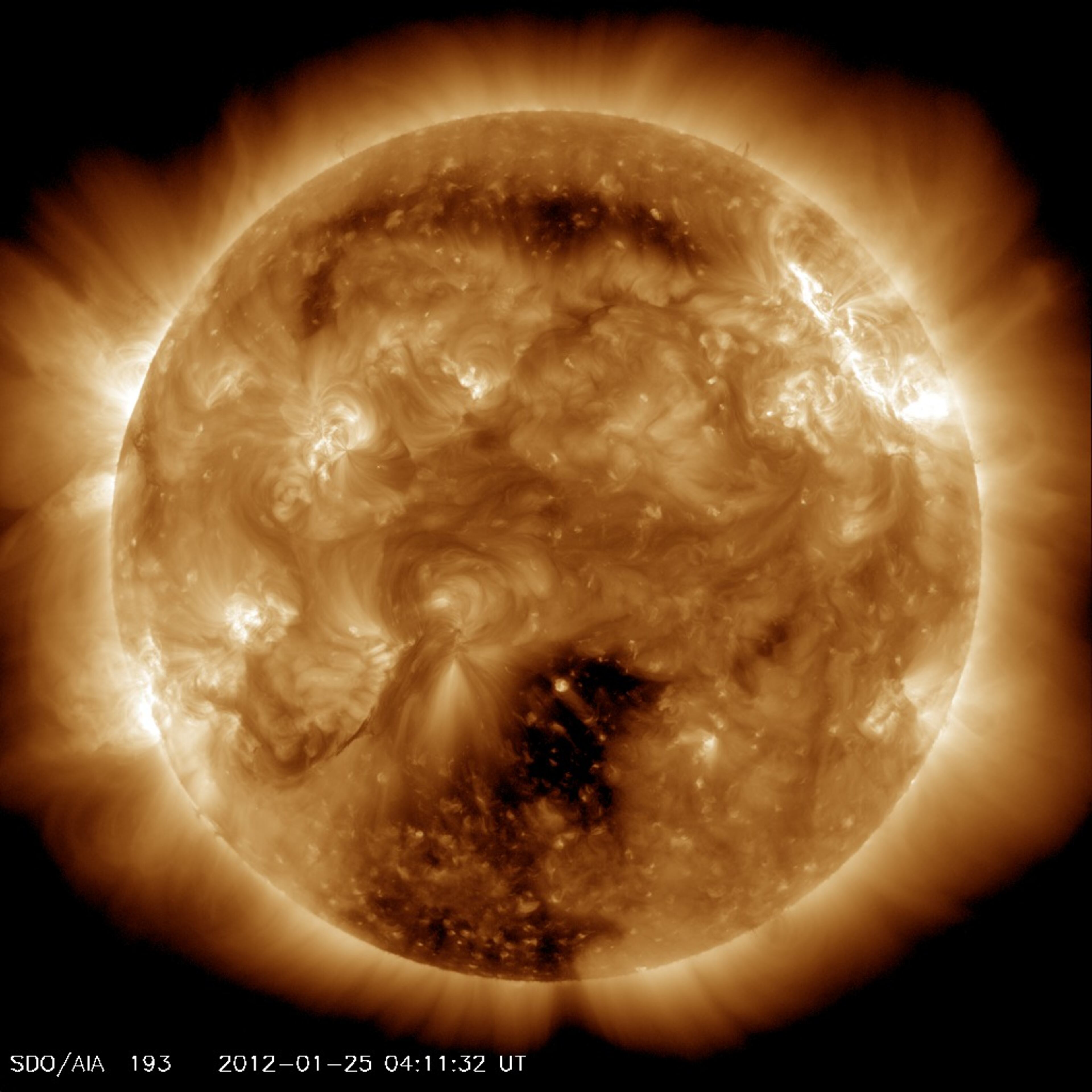 These images of the sun were taken by the SDO (Solar Dynamics Observatory). They show some of the intense recent flare activity during the biggest solar storm in the past six years. (Photos courtesy NASA, Lockheed Martin)