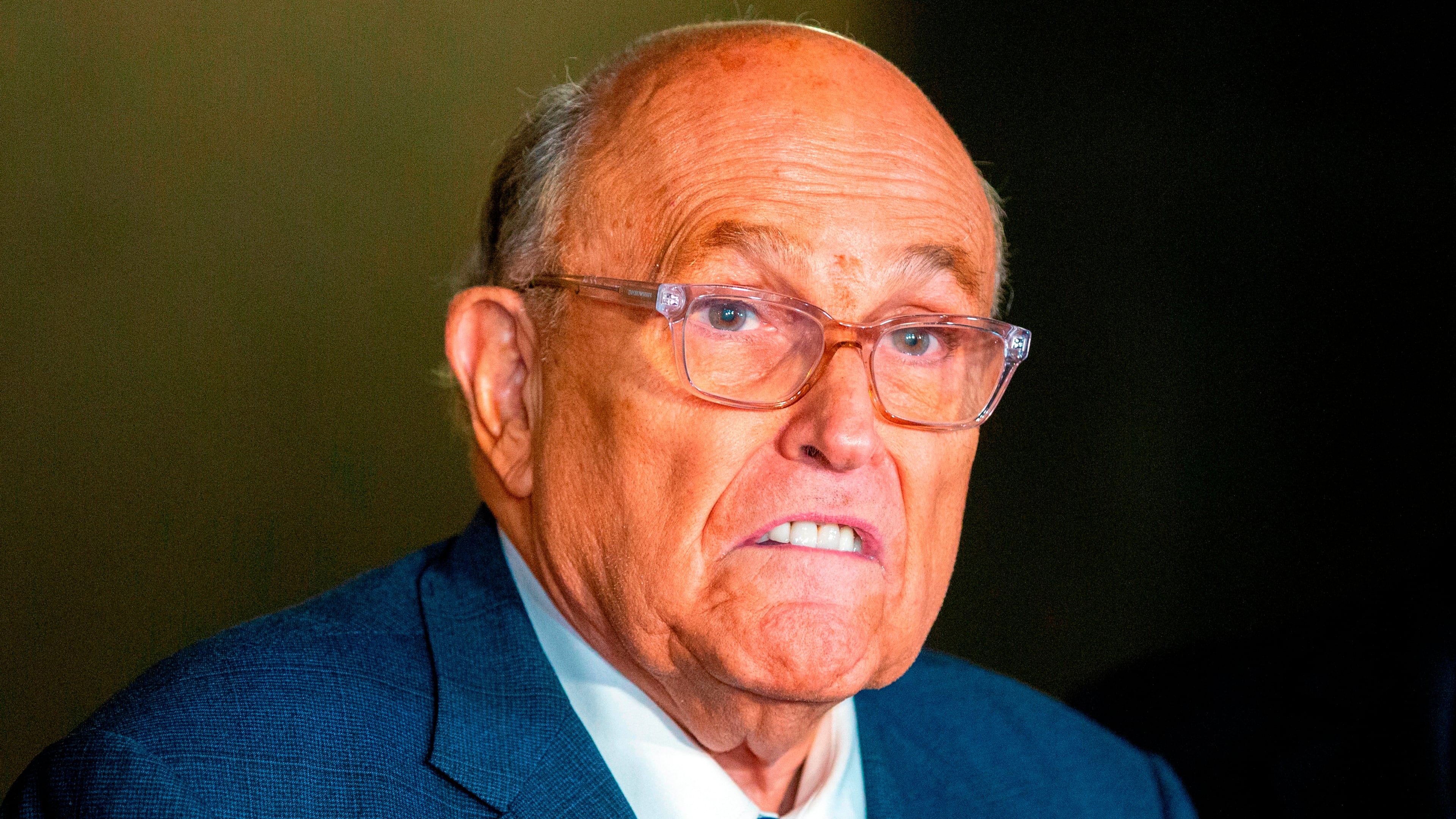FILE - Rudy Giuliani speaks to the media outside Manhattan federal court in New York, Jan. 3, 2025. (AP Photo/Ted Shaffrey, file)