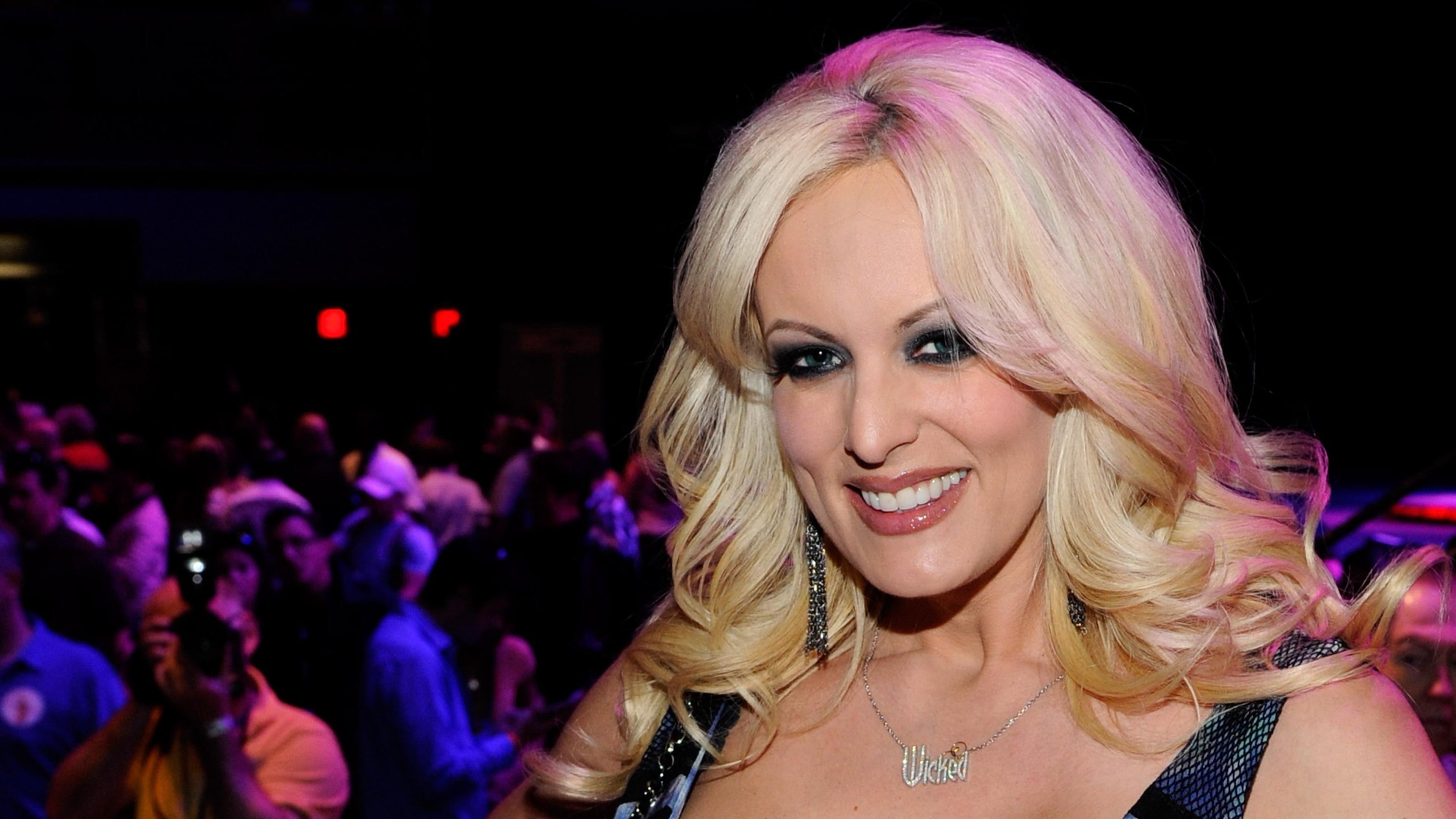 Adult film star Stormy Daniels appears during an autograph signing for Wicked Pictures at the 2012 AVN Adult Entertainment Expo at The Joint inside the Hard Rock Hotel & Casino January 20, 2012 in Las Vegas, Nevada.