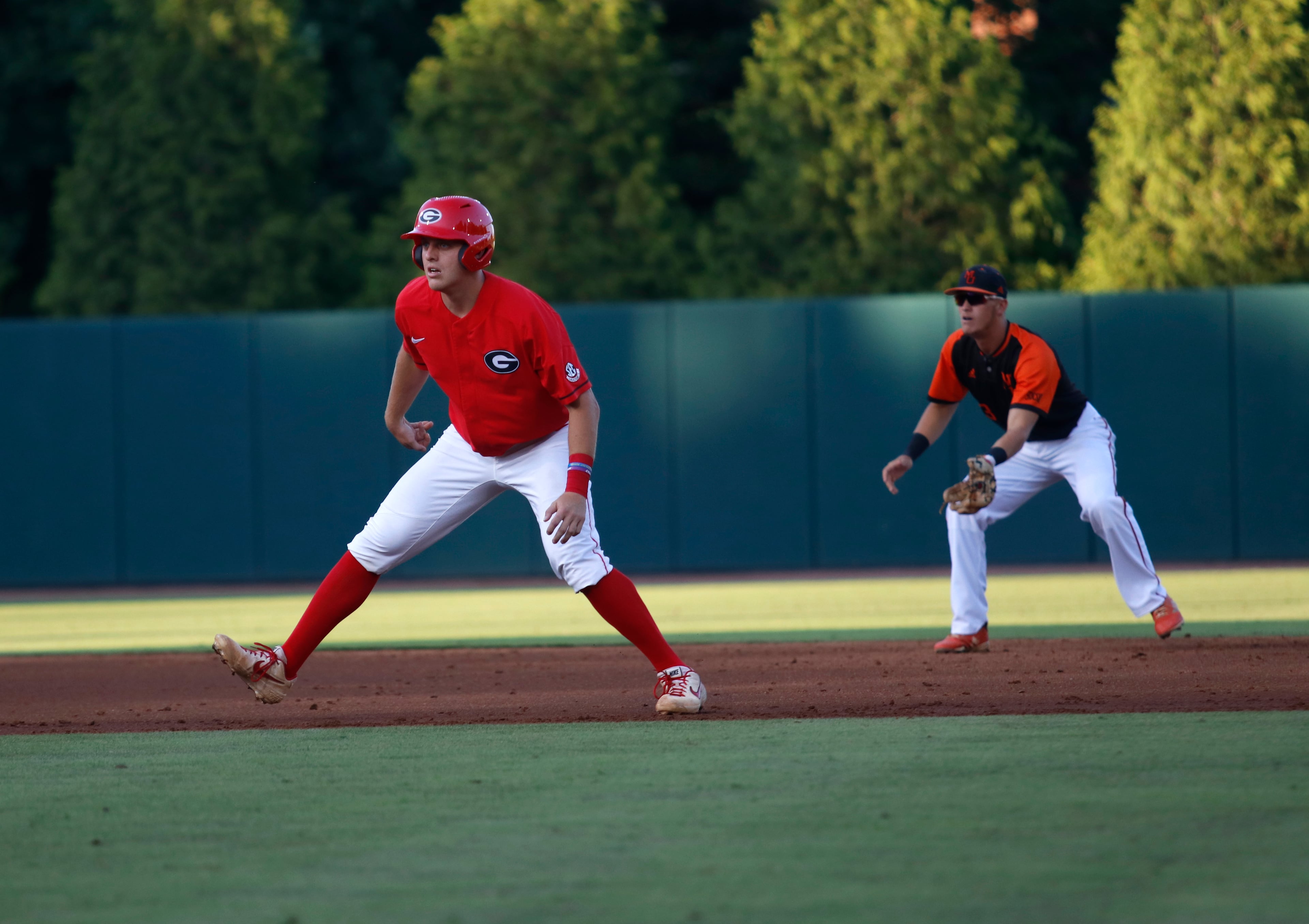 The Georgia Bulldogs take on the Mercer Bears in the first round of the NCAA regional playoffs on May 31, 2019 in Athens, Georgia. (Daniela Rico/ The Red & Black)