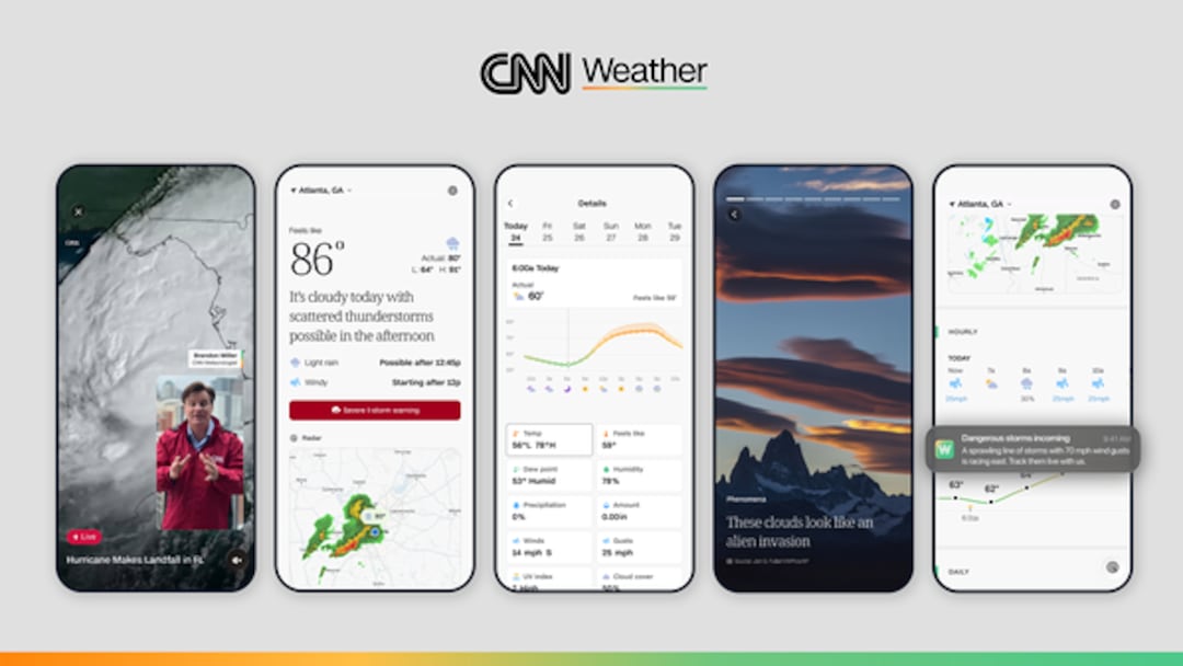 CNN launches weather app as it reimagines offerings beyond cable