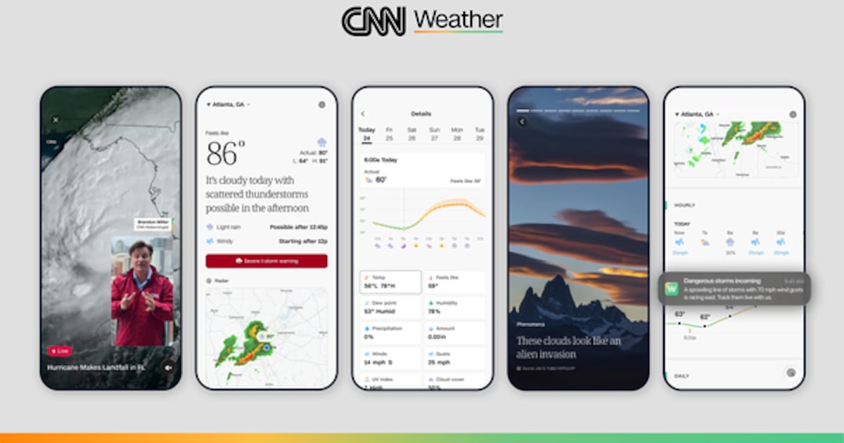 CNN launches weather app as it reimagines offerings beyond cable