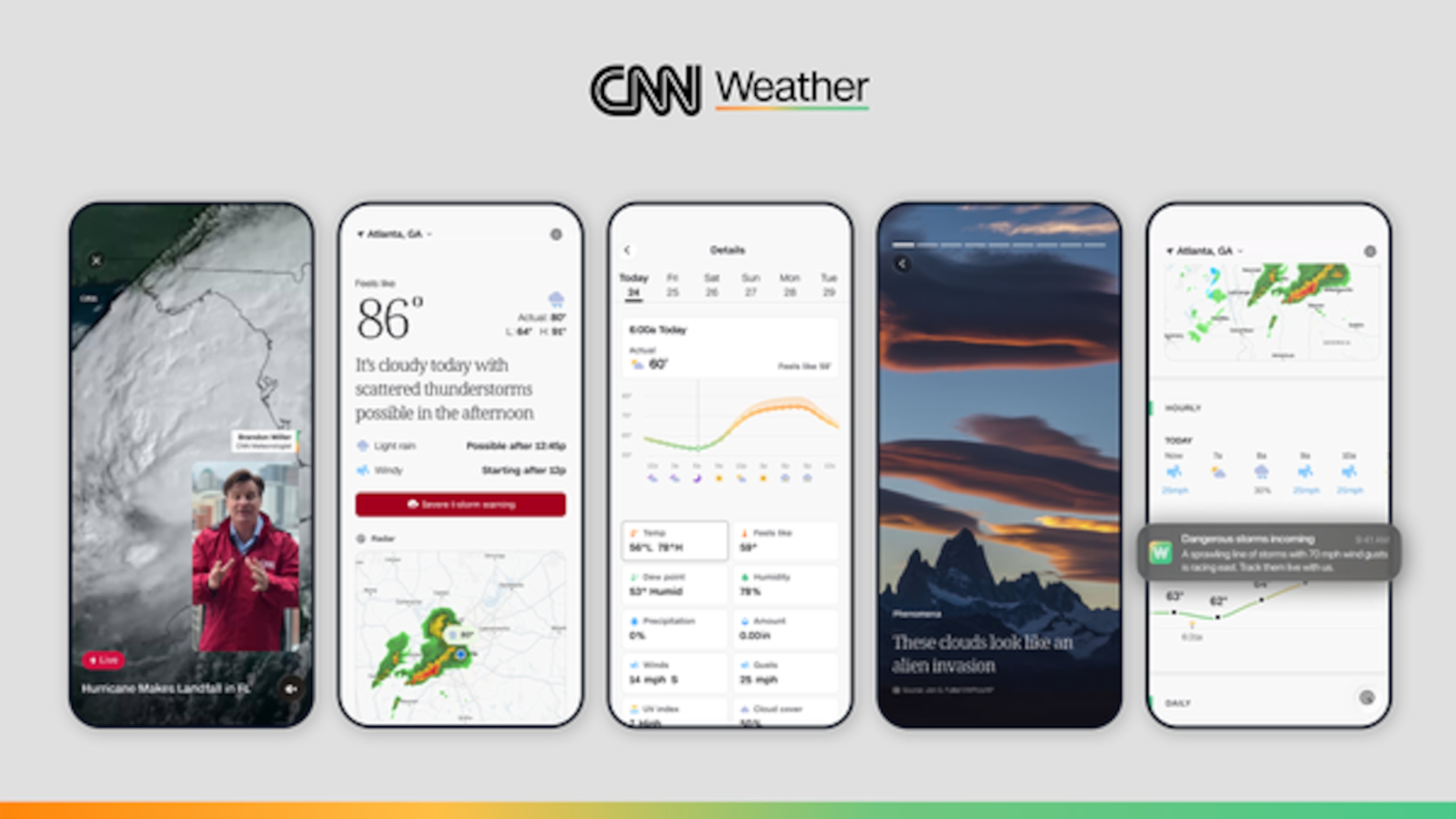 CNN Weather is CNN's first standalone lifestyle offering. Weather has long been a ratings and web traffic driver for news outlets. (CNN)