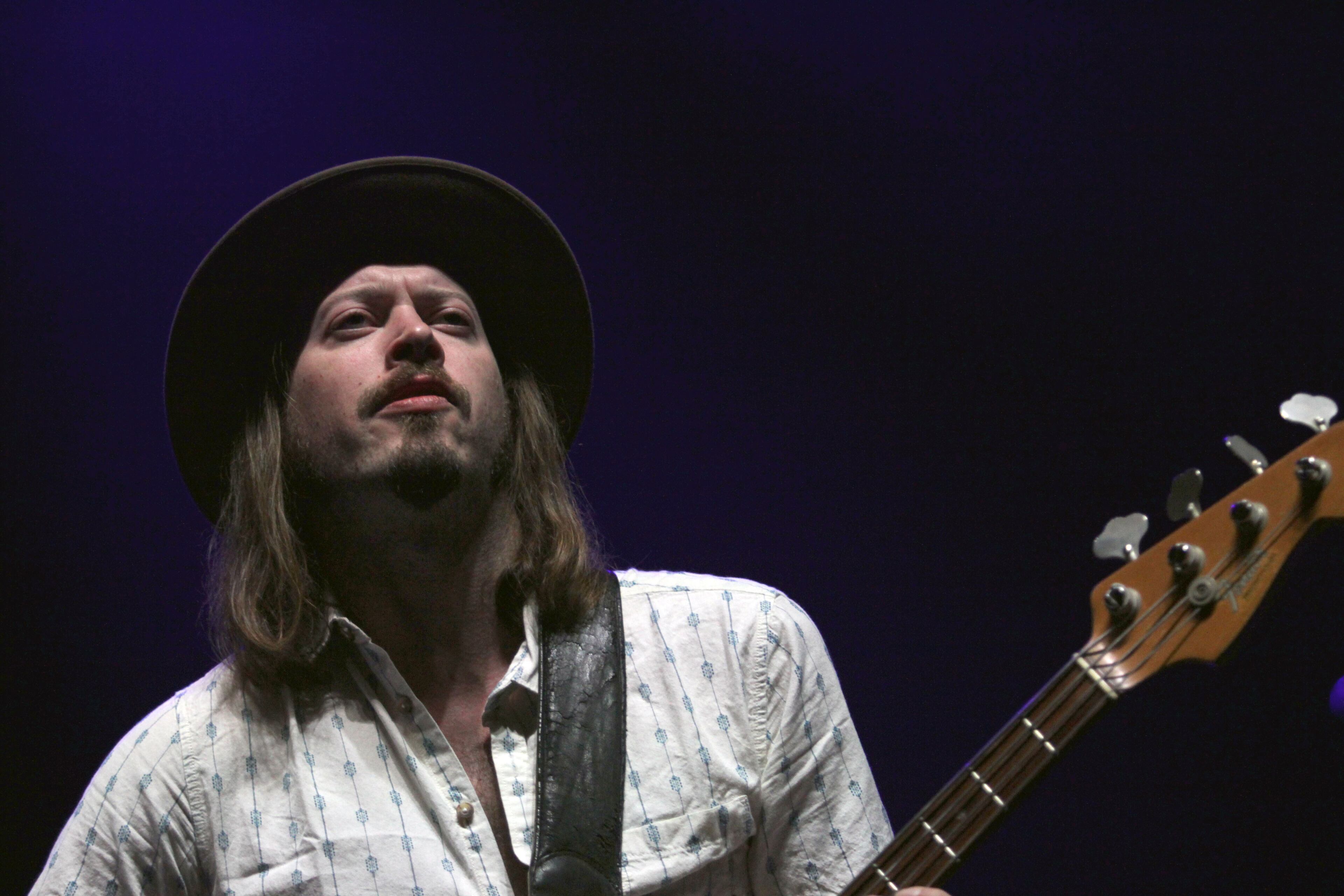 October 14, 2017 - ALPHARETTA. Allman Band bassist Brett Bass performing at the Laid Back festival started by their founder Gregg Allman, who passed away in May 2017. (Akili-Casundria Ramsess/Eye of Ramsess Media)
