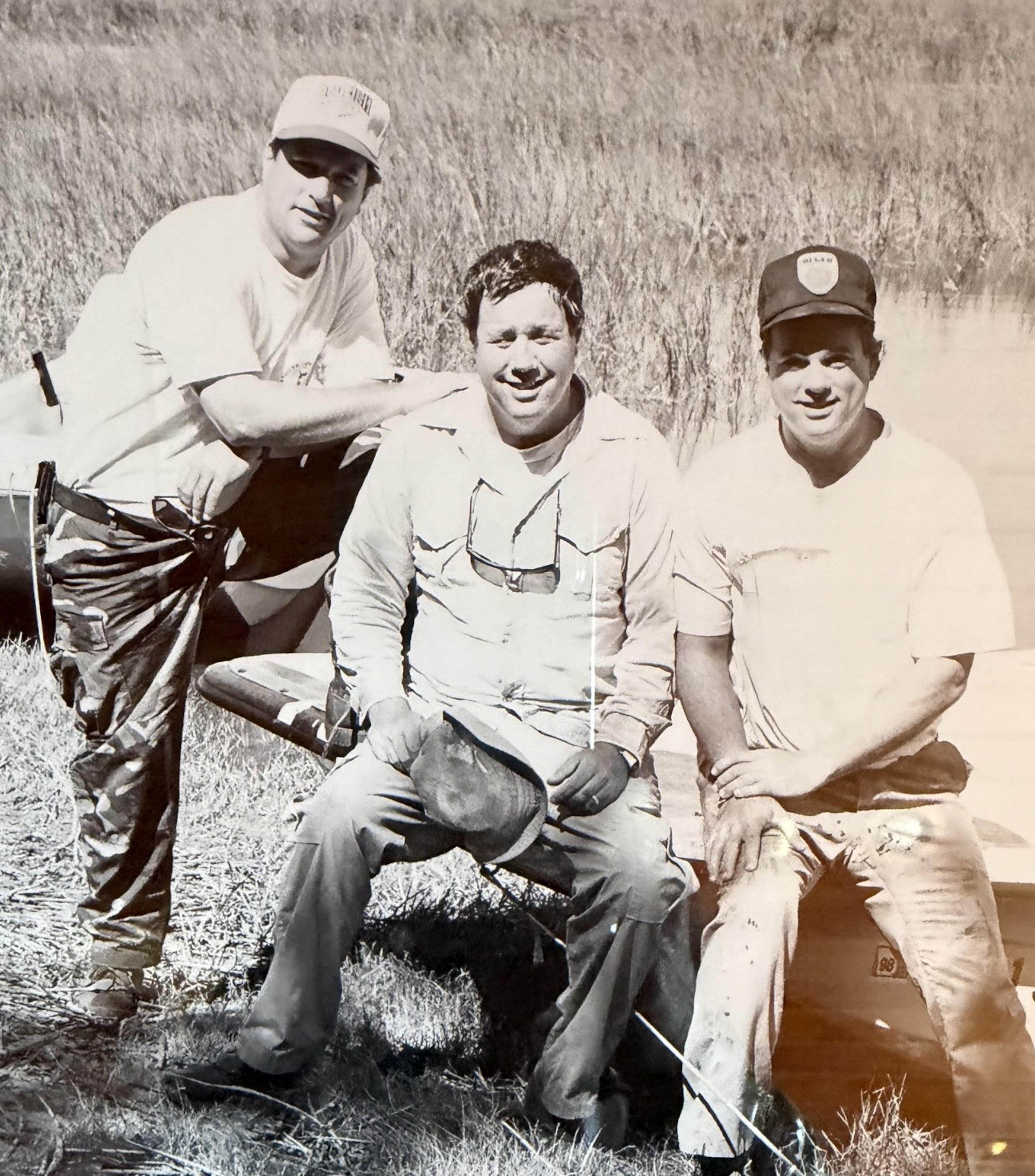 Brothers Warren Ball, left, David Ball, middle, and Lamar Ball, pictured here in the mid-1990s, have been fishing Christmas Creek near their family's Cumberland Island homes since they were small boys. The Balls are descendants of Coca-Cola founder Asa Candler. (Courtesy of David Ball)