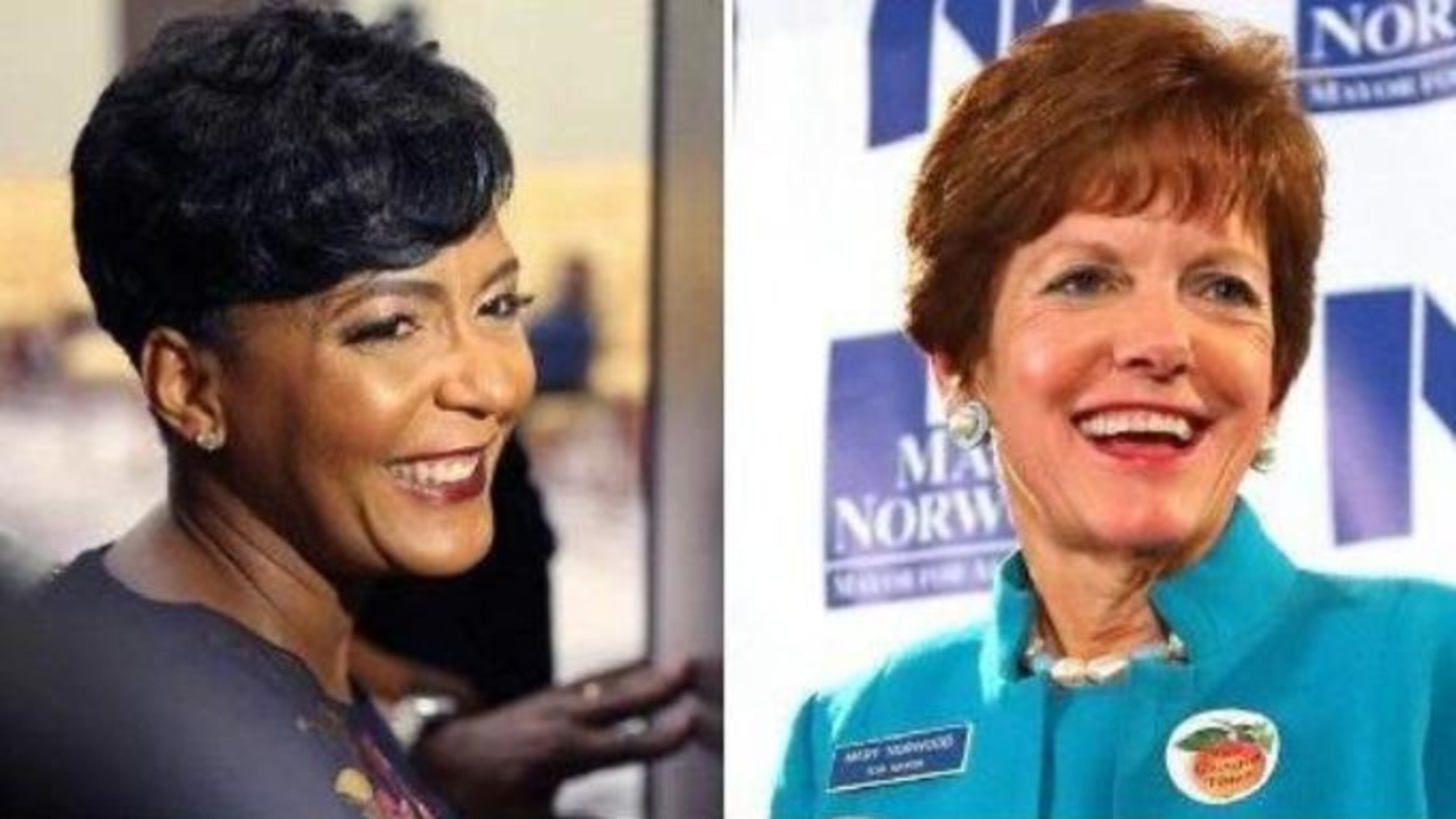 Keisha Lance Bottoms and Mary Norwood. (Photo via WSBTV.com)