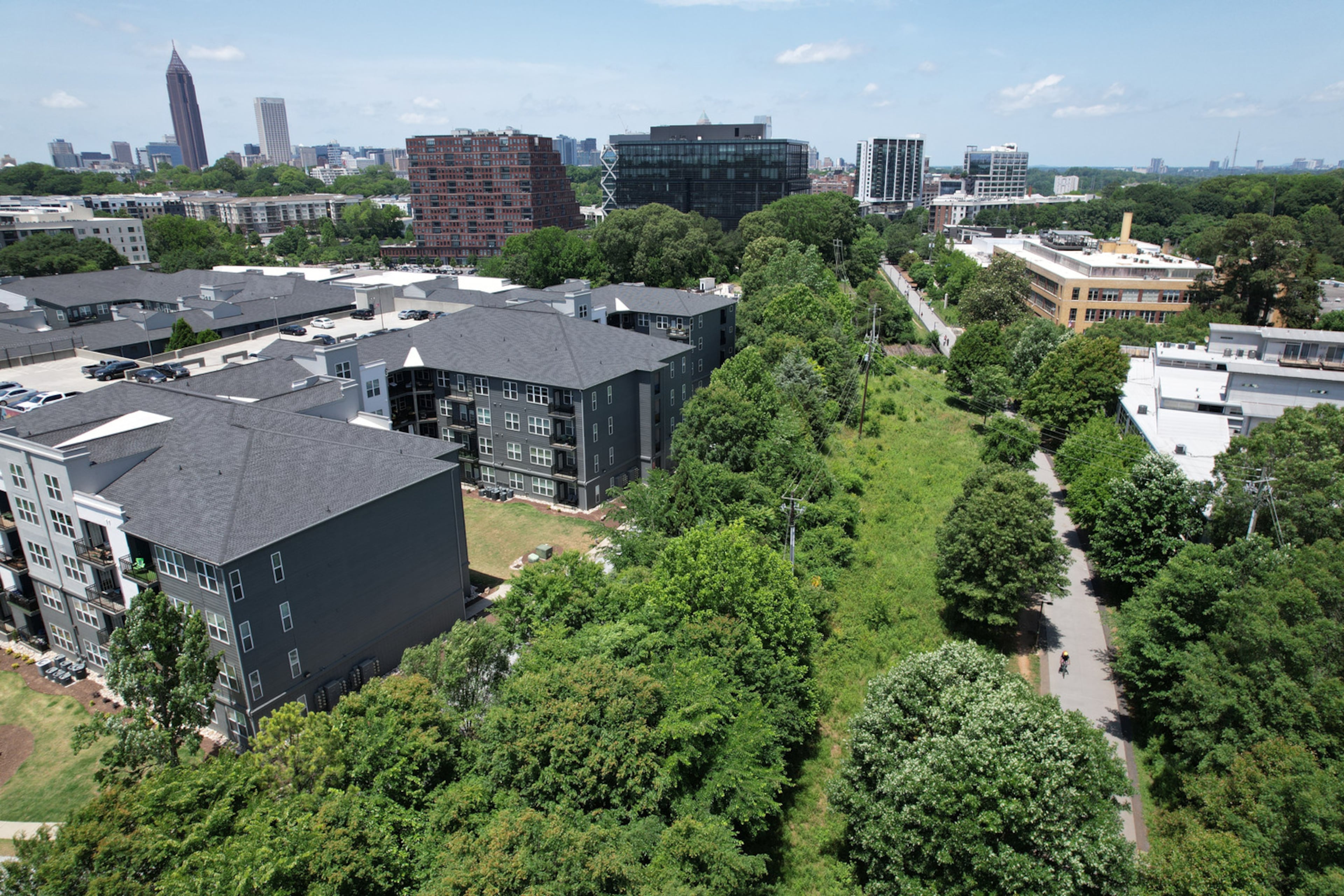 The tree canopy along the Atlanta Beltline's Eastside Trail. (Courtesy of Atlanta Beltline)