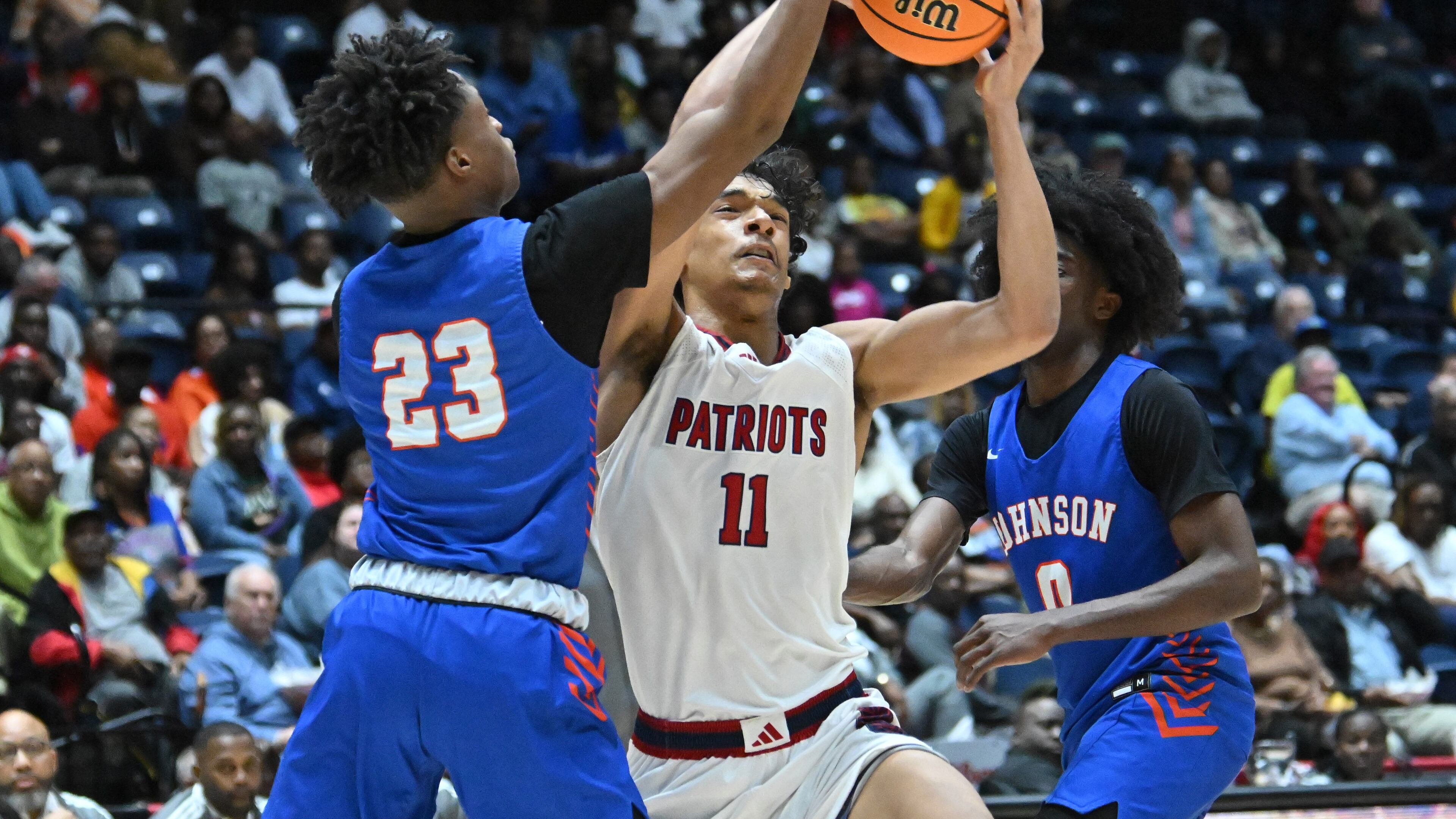 Micah Smith of Sandy Creek (11) has been named the All-Metro Southside boys player of the year for the 2023-24 season.