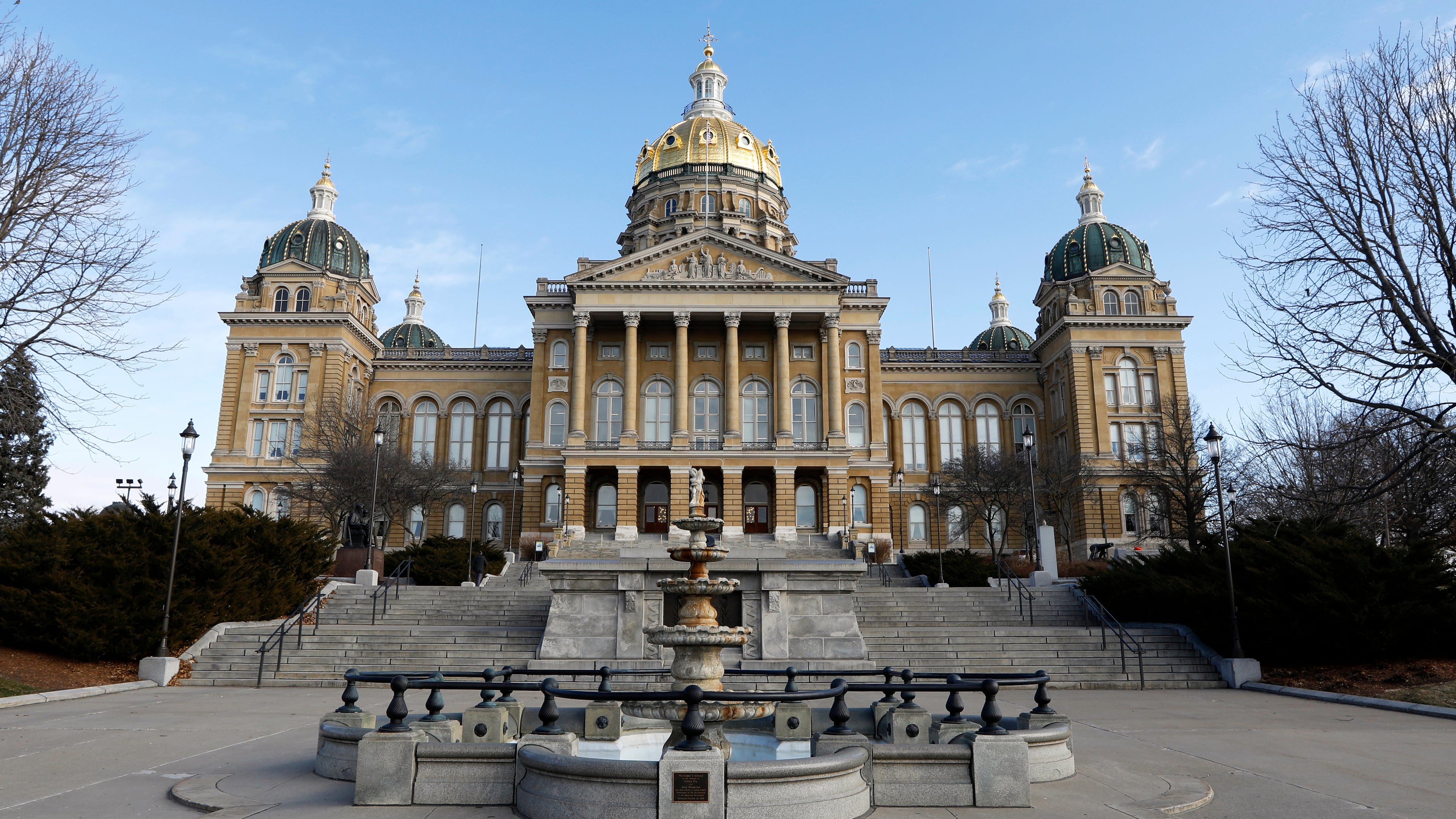 FILE - The Iowa Capitol building is viewed Jan. 7, 2020, in Des Moines, Iowa. (AP Photo/Charlie Neibergall, File)