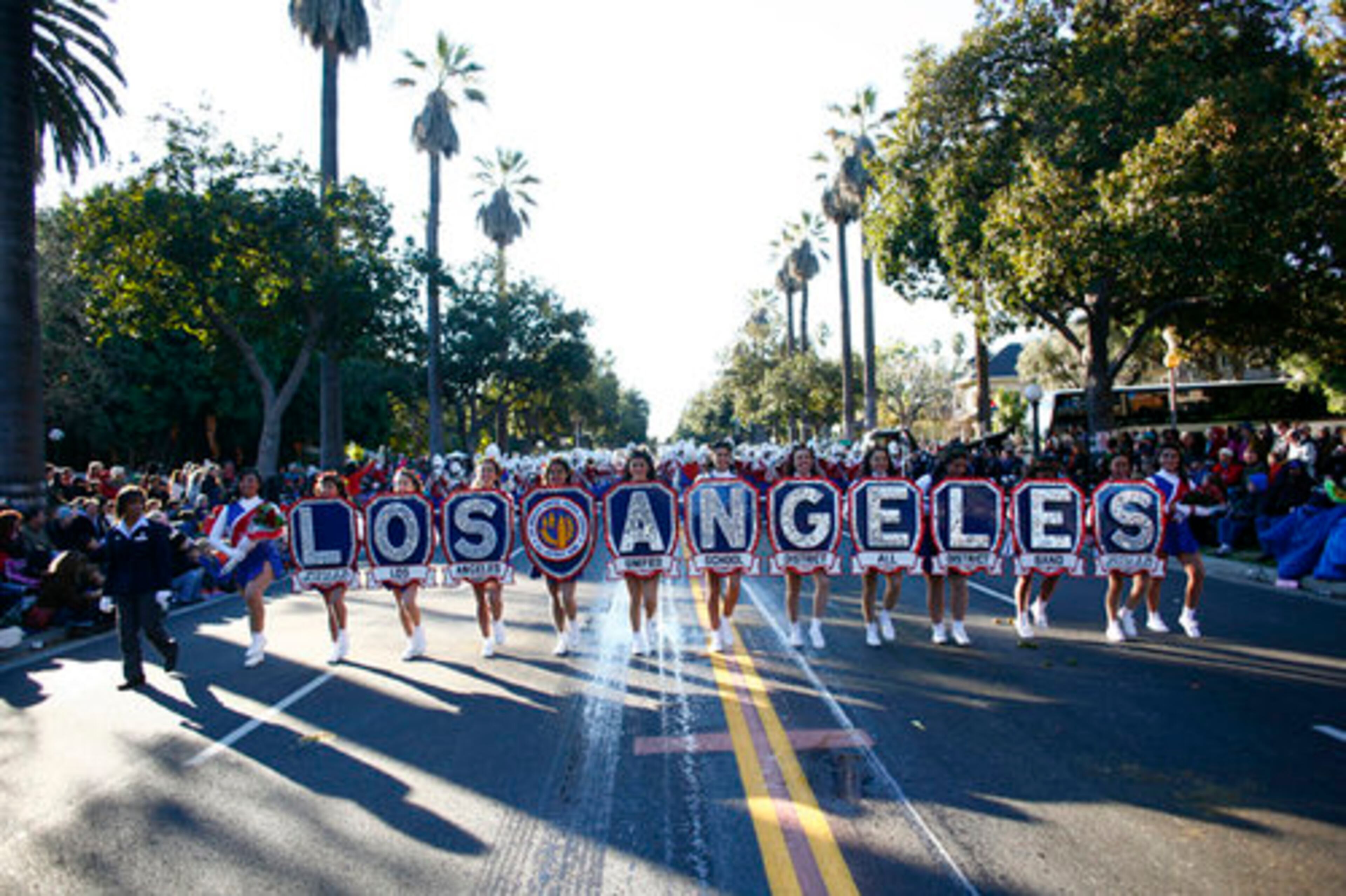The Los Angeles Unified School District All District High School Honor band marches.