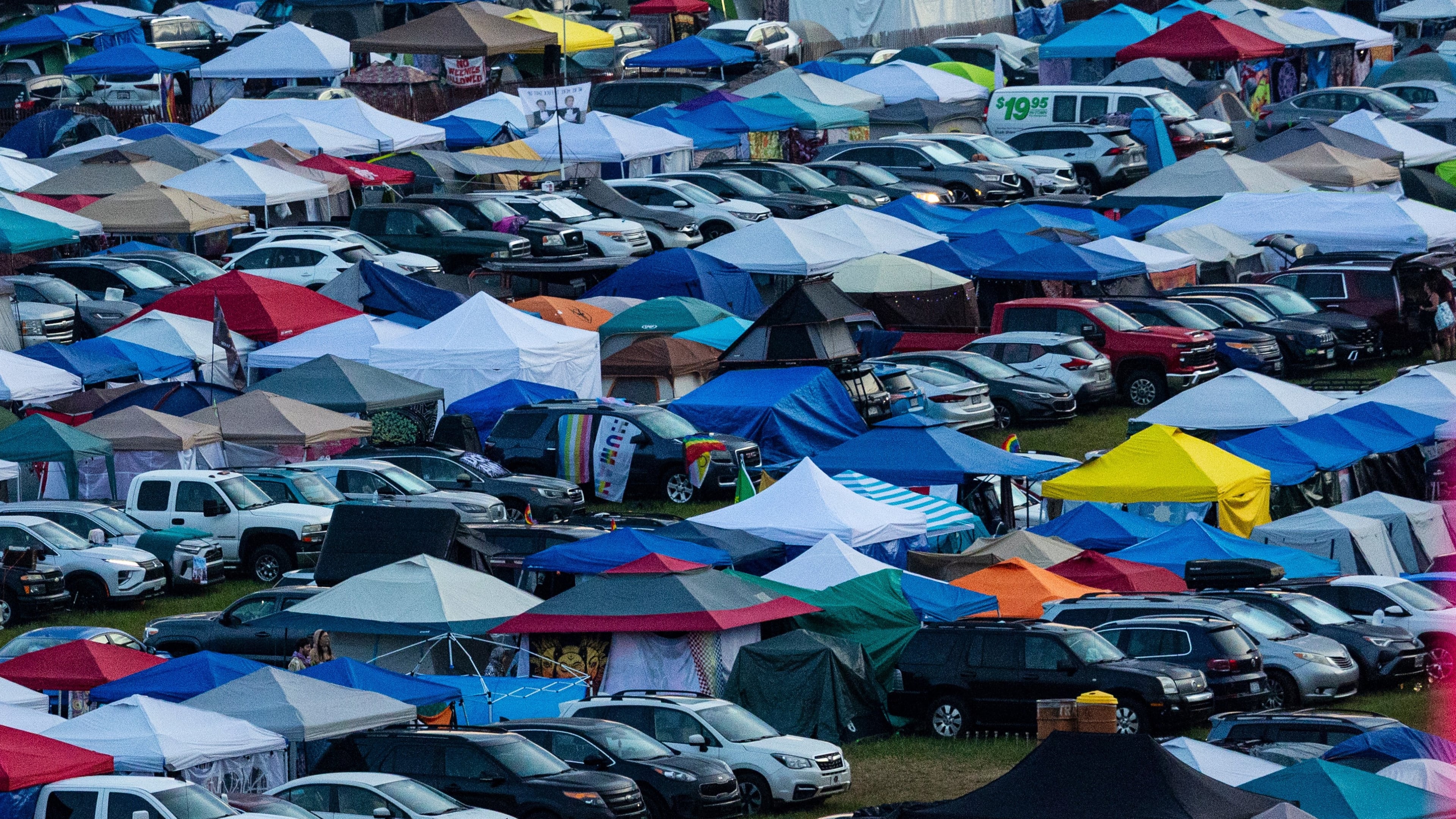FILE - The general admission campground during the first day of Electric Forest music festival at the Double JJ Resort in Rothbury, Mich., June 19, 2025. (Joel Bissell/MLive.com/Kalamazoo Gazette via AP, File)