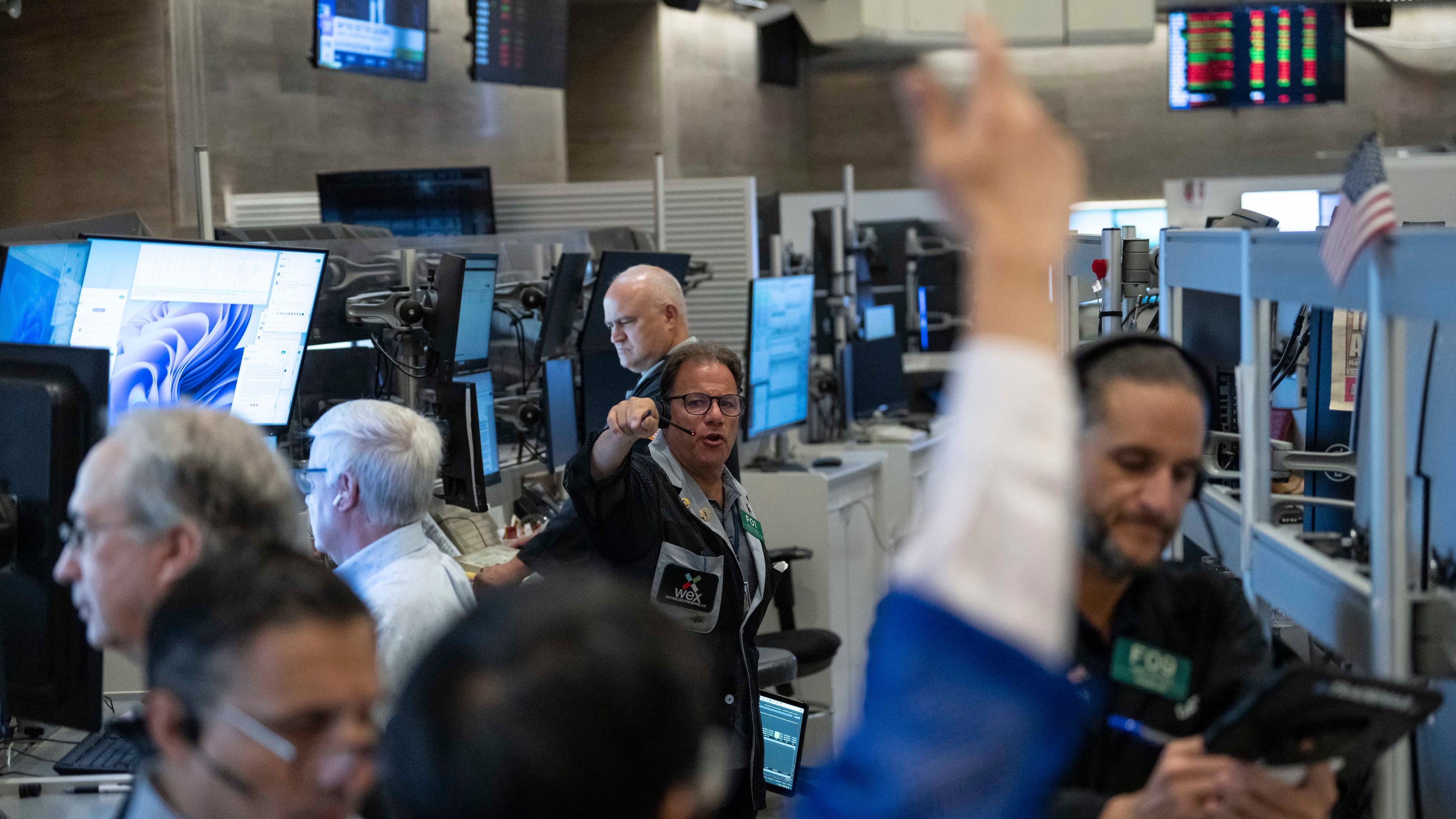 Options trader Anthony Spina works on the floor of the New York Stock Exchange, Monday, Aug. 17, 2026, in New York. (AP Photo/Yuki Iwamura)