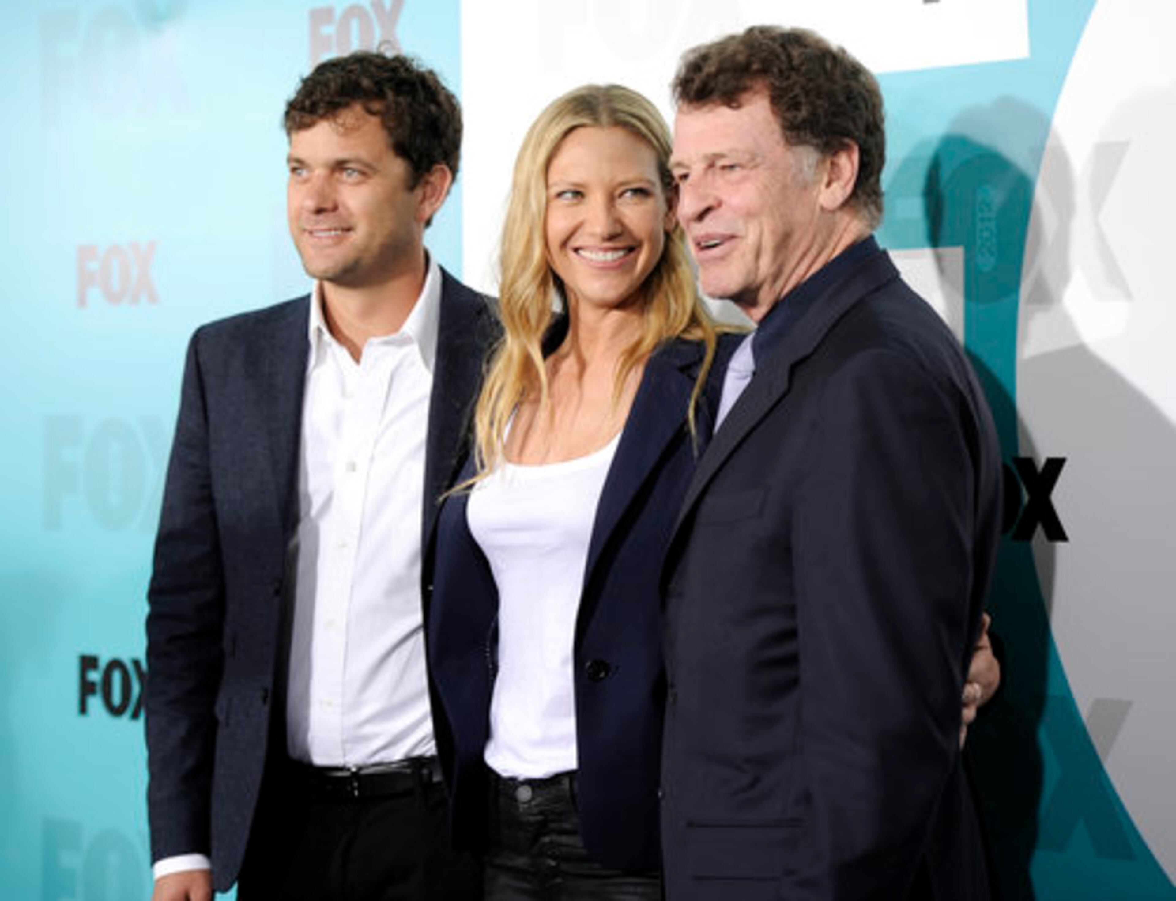 'Fringe' cast members Joshua Jackson, Anna Torv and John Noble attend the FOX network upfront presentation party at Wollman Rink, Monday, May 14, 2012 in New York.