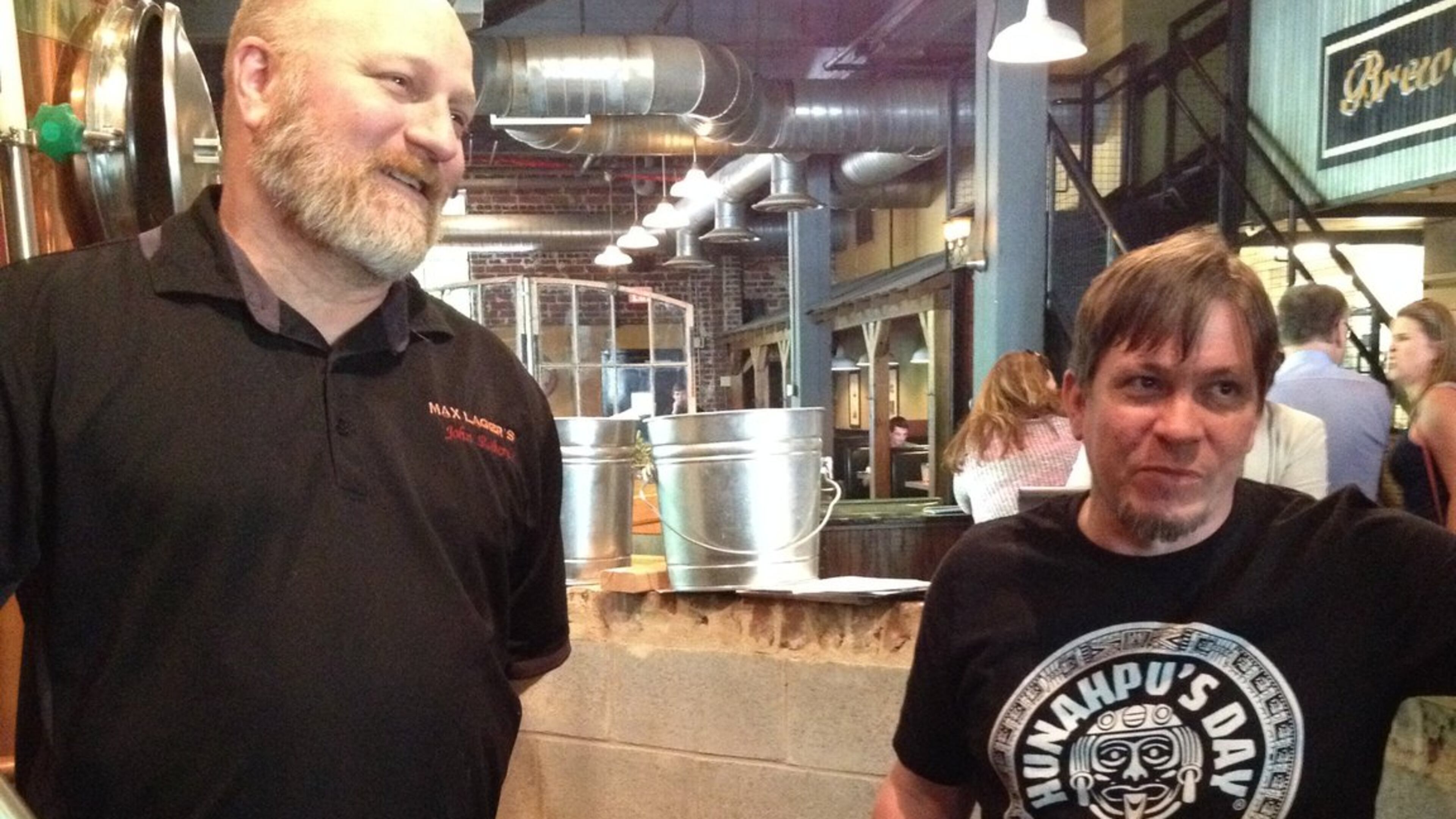 John Robert and Wayne Wambles brewing Cuvee du Gamalle. (Bob Townsend) John Roberts and Wayne Wambles brewing Cuvee du Gamalle. (Bob Townsend)