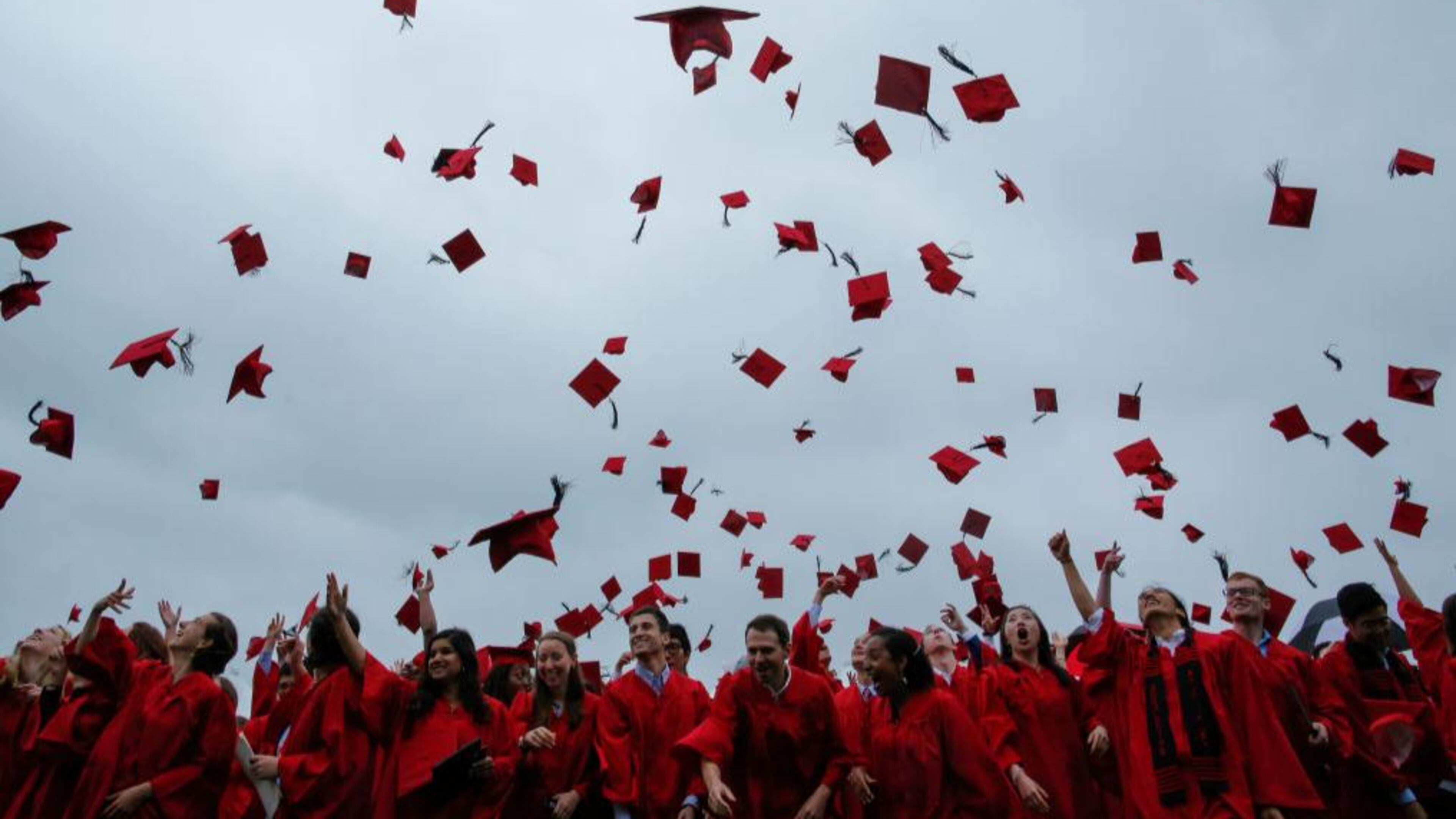 A Massachusetts high school graduate was surprised when his father, who was deployed overseas, attended his graduation ceremony.