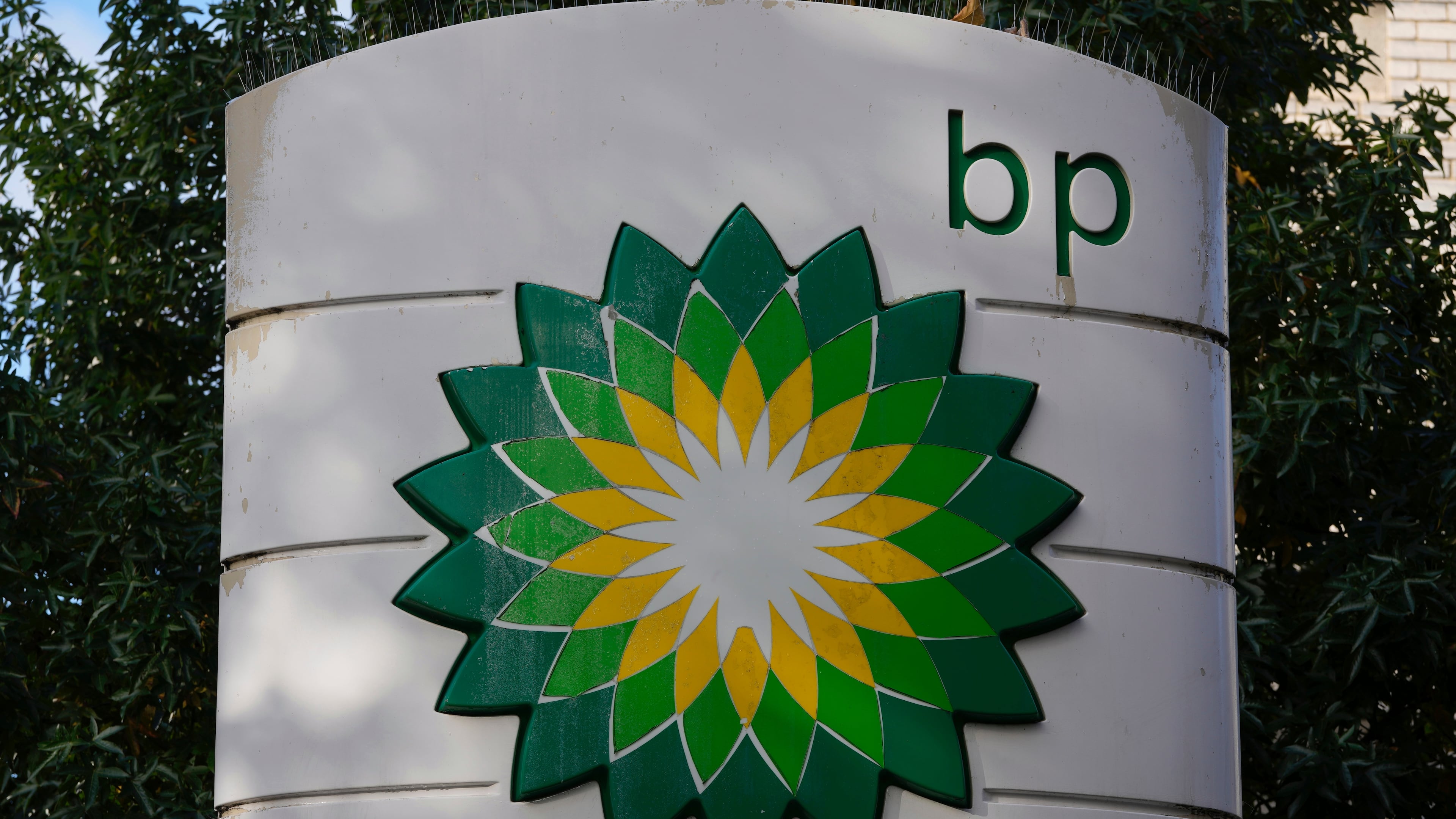 FILE - A logo of BP at a gas station in London, on Nov. 1, 2022. (AP Photo/Kin Cheung, File)