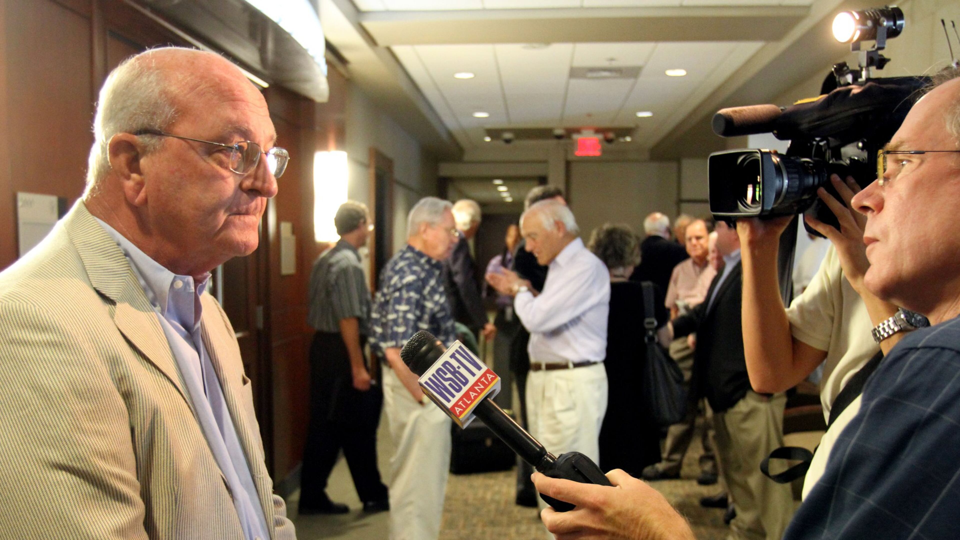 Butch Thompson speaking to reporters during hearings after he and others filed a lawsuit against Cobb EMC over allegations of mismanagement. Thompson had a long commitment to good government in Cobb County. Phil Skinner pskinner@ajc.com