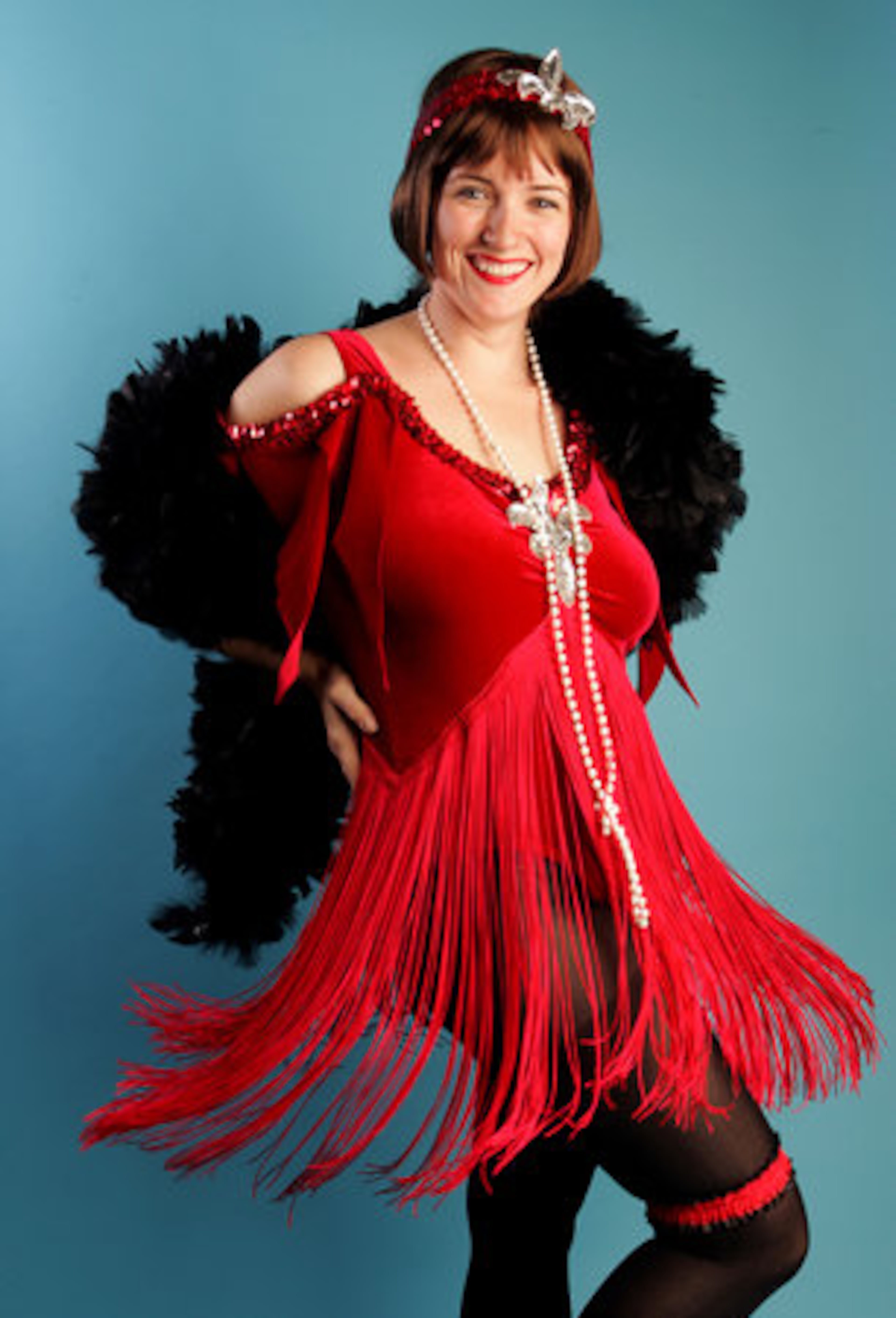 Jessica Gaddis from Acworth modeled this flapper costume from Eddie's Trick Shop in Marietta.