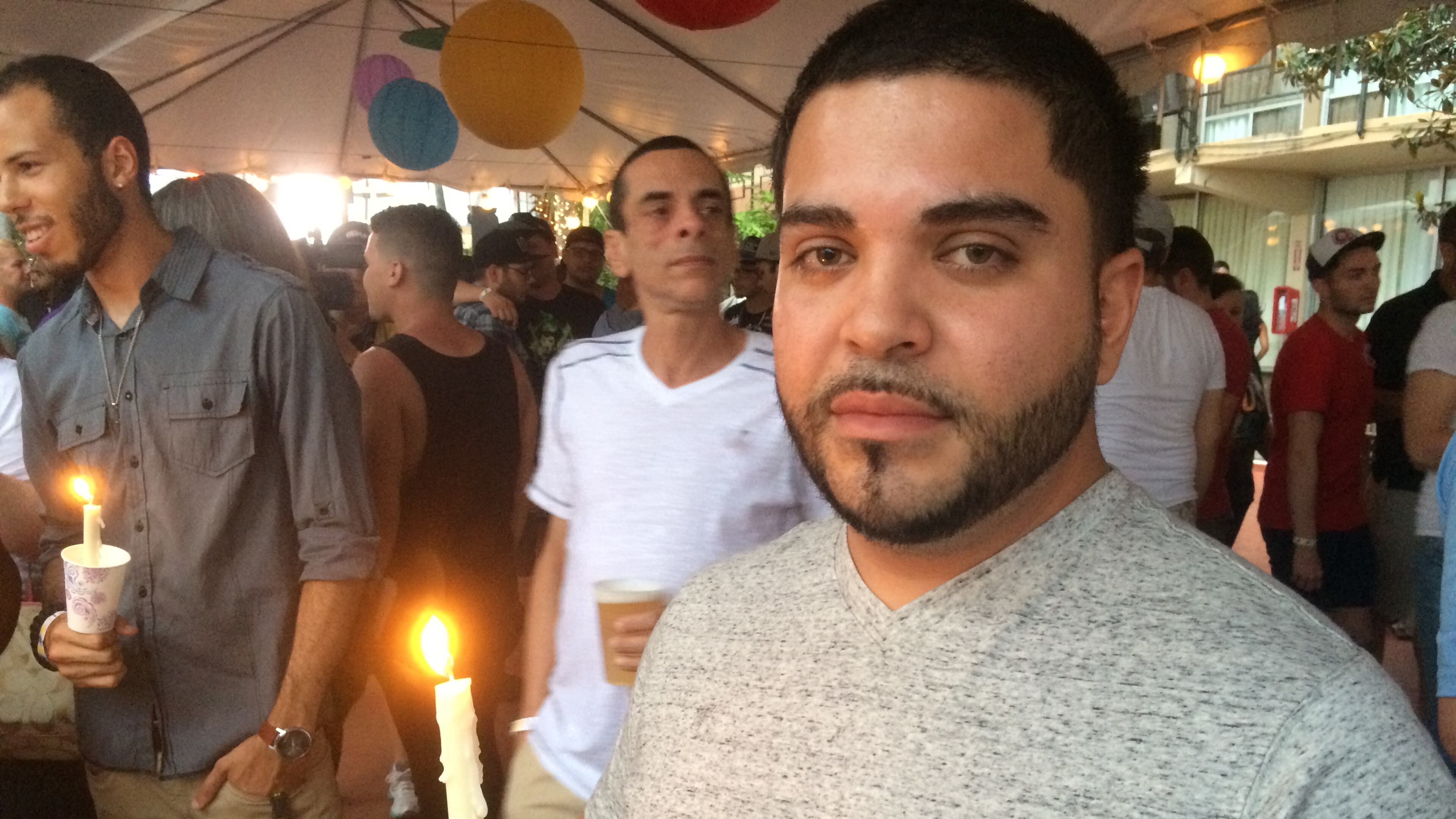 Xander Negron remembers those lost in the Pulse nightclub shooting. Photo: Jennifer Brett