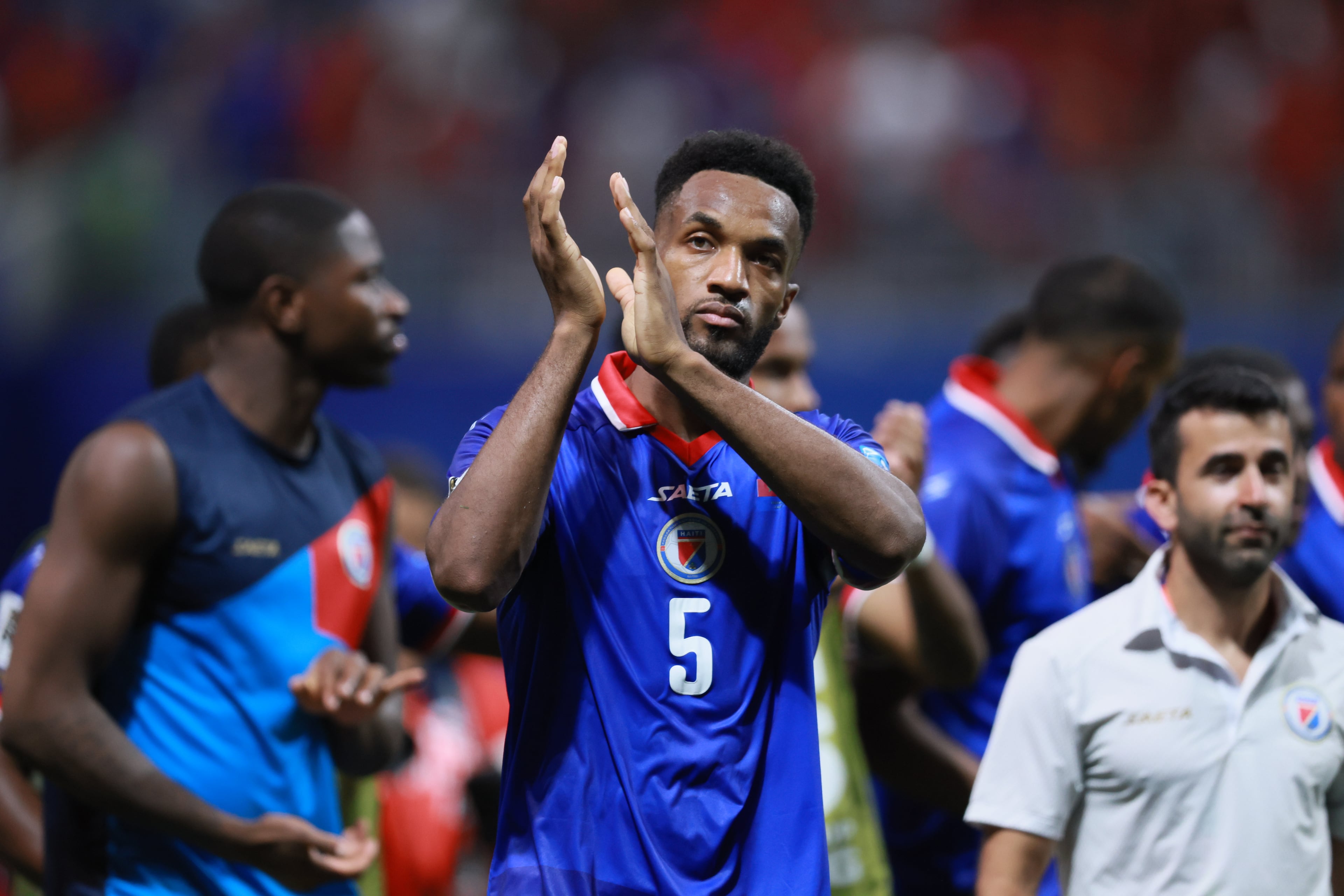 Haiti's Hannes Delcroix after loss to Morocco in Group C FIFA World Cup match at Atlanta Stadium (Mercedes-Benz Stadium) on Wednesday, June 24, 2026. (Jason Getz/AJC)
