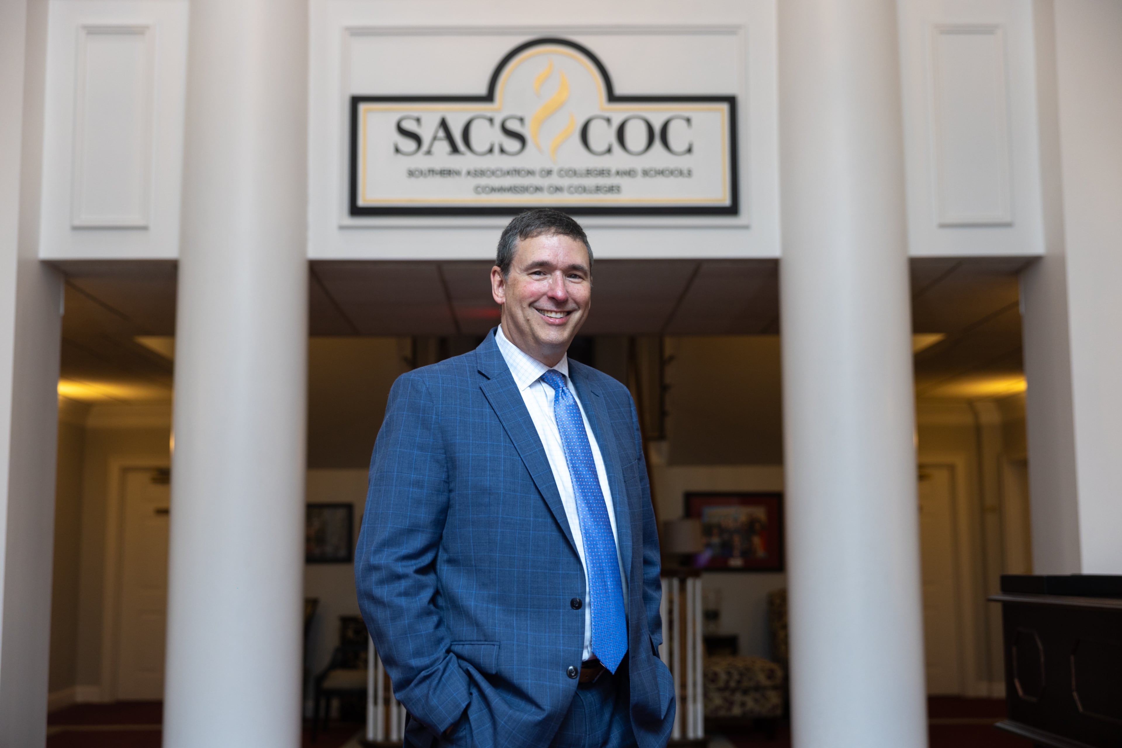 President Stephen Pruitt of the Southern Association of Colleges and Schools in Decatur says the goal of three-year degrees is not to replace traditional degrees. (Arvin Temkar/AJC)