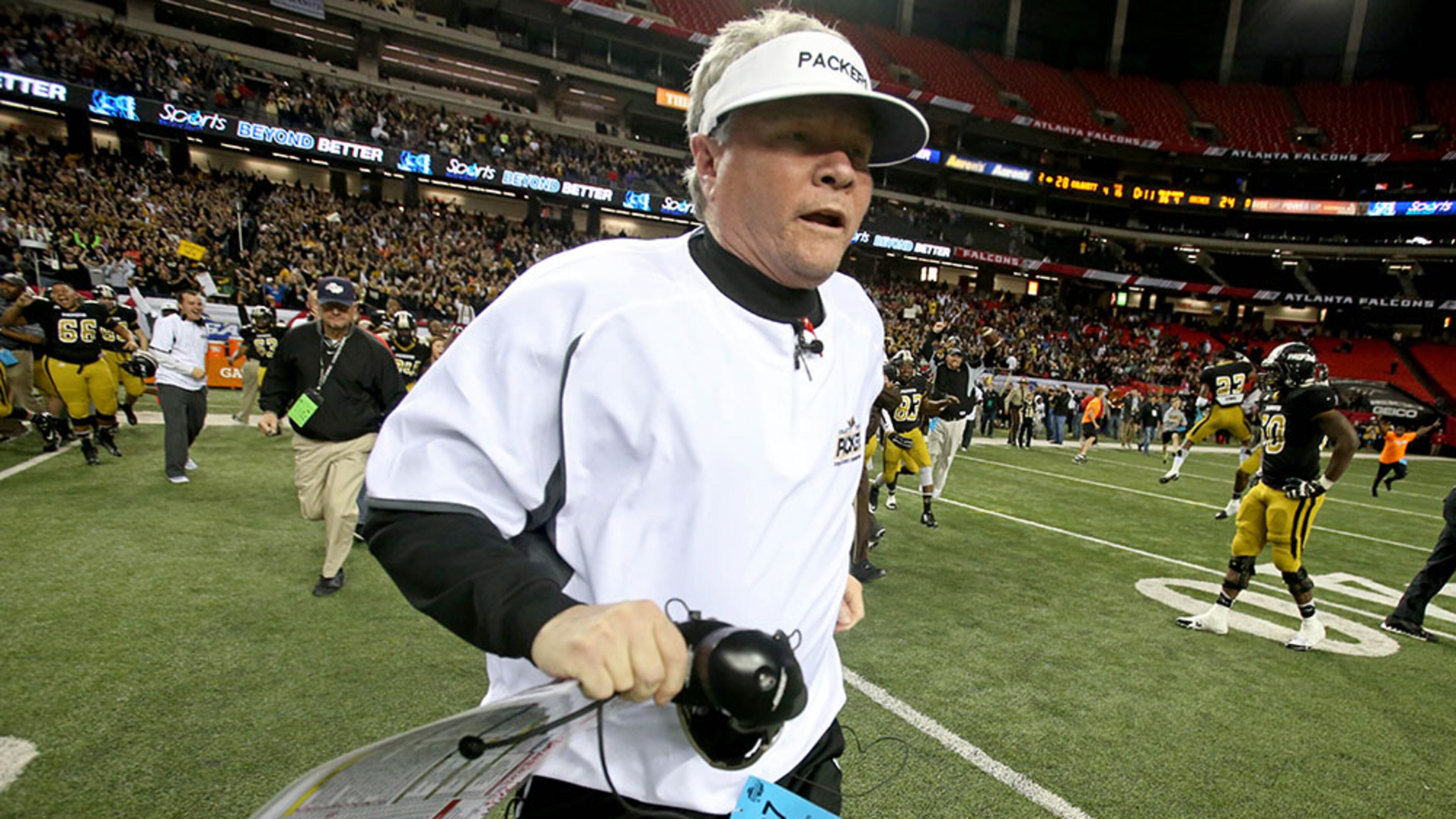 Rush Propst won his first state title since 2015 on Friday when he won the 2A Alabama state championship with his team Coosa Christian. The last time he won a title was when he was head coach at Colquitt County. (Jason Getz/AJC)
