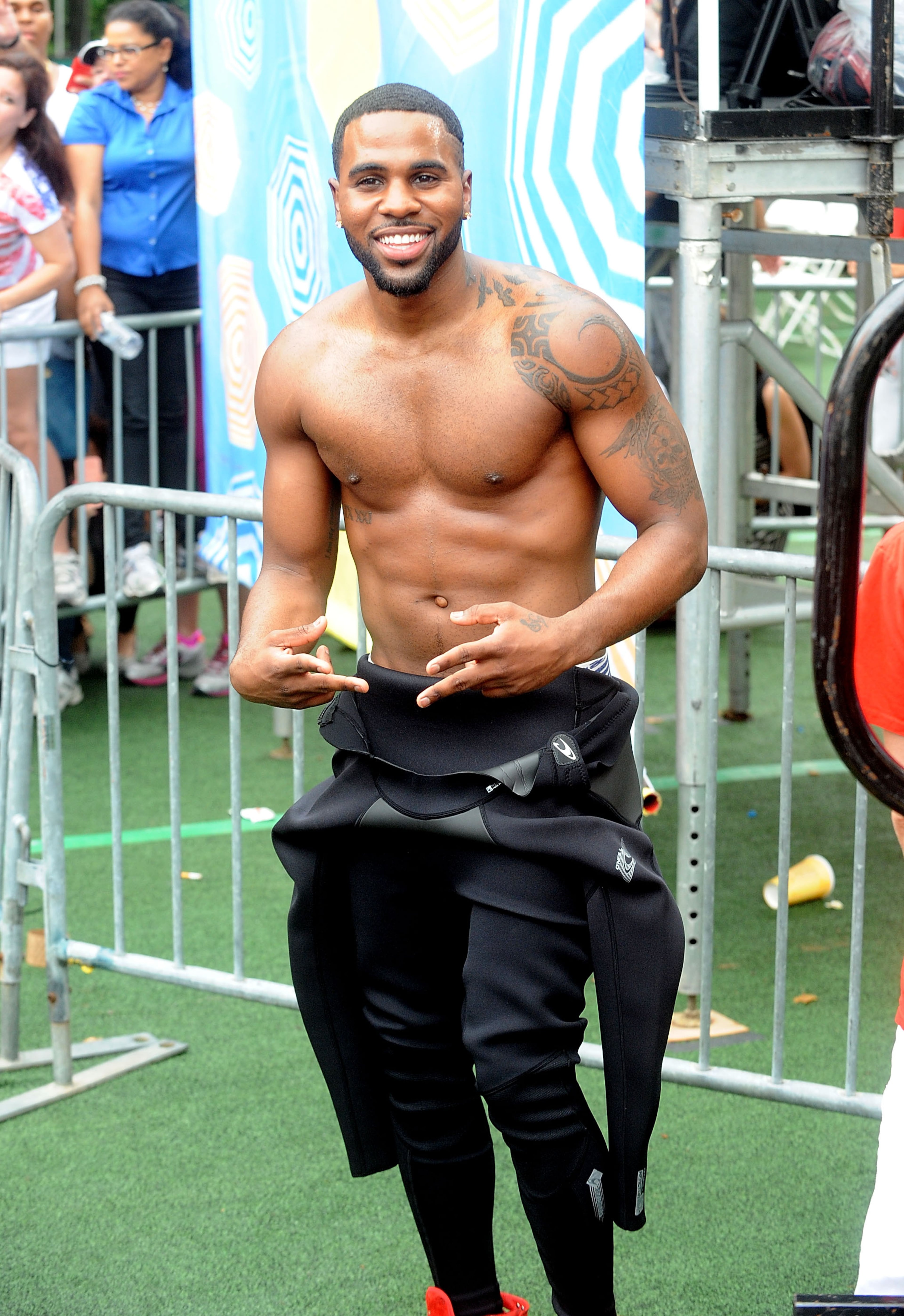 NEW YORK, NY - JULY 04: Singer Jason Derulo performs On ABC's "Good Morning America" at Rumsey Playfield, Central Park on July 4, 2014 in New York City. (Photo by Brad Barket/Getty Images)