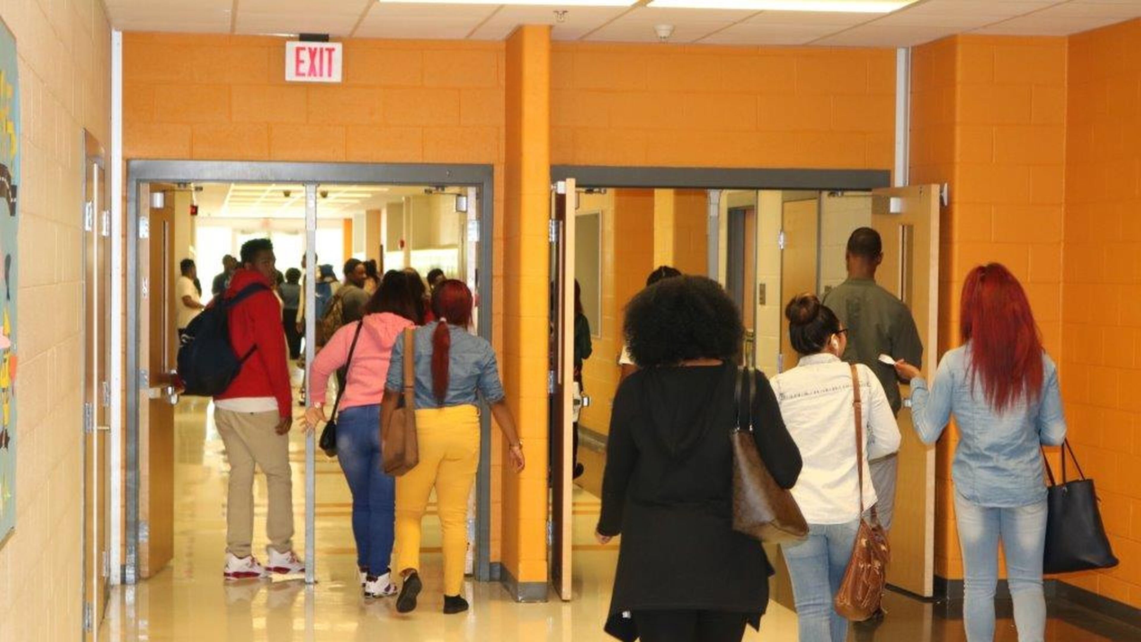 Students pass through the halls at Charles Drew High School in Clayton County on Friday, May 13, 2016. (Courtesy of Clayton County Public Schools)