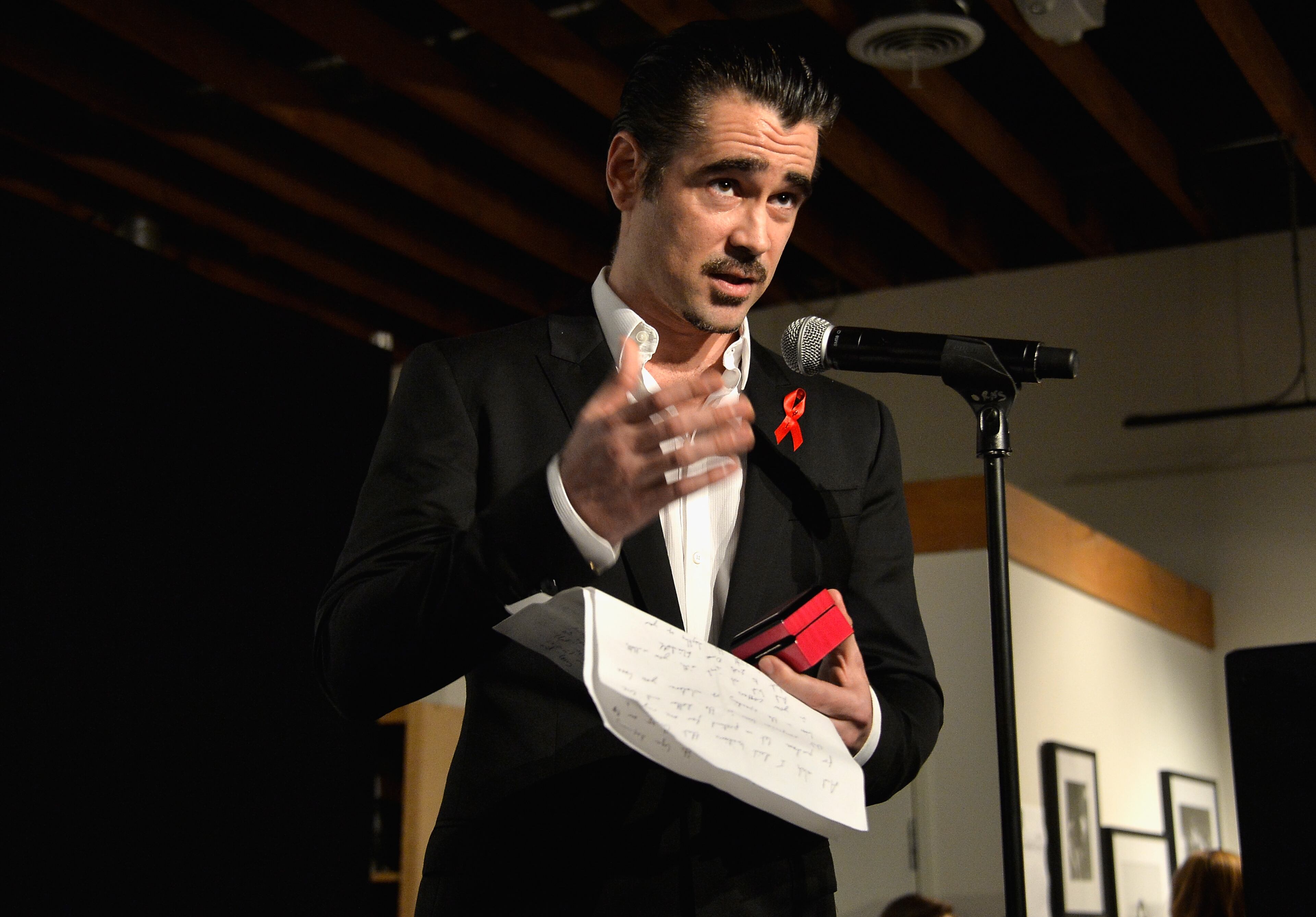 LOS ANGELES, CA - FEBRUARY 27: Actor Colin Farrell attends The Elizabeth Taylor AIDS Foundation Art Auction Benefit Presented By Wilding Cran Gallery on February 27, 2014 in Los Angeles, California. (Photo by Frazer Harrison/Getty Images)