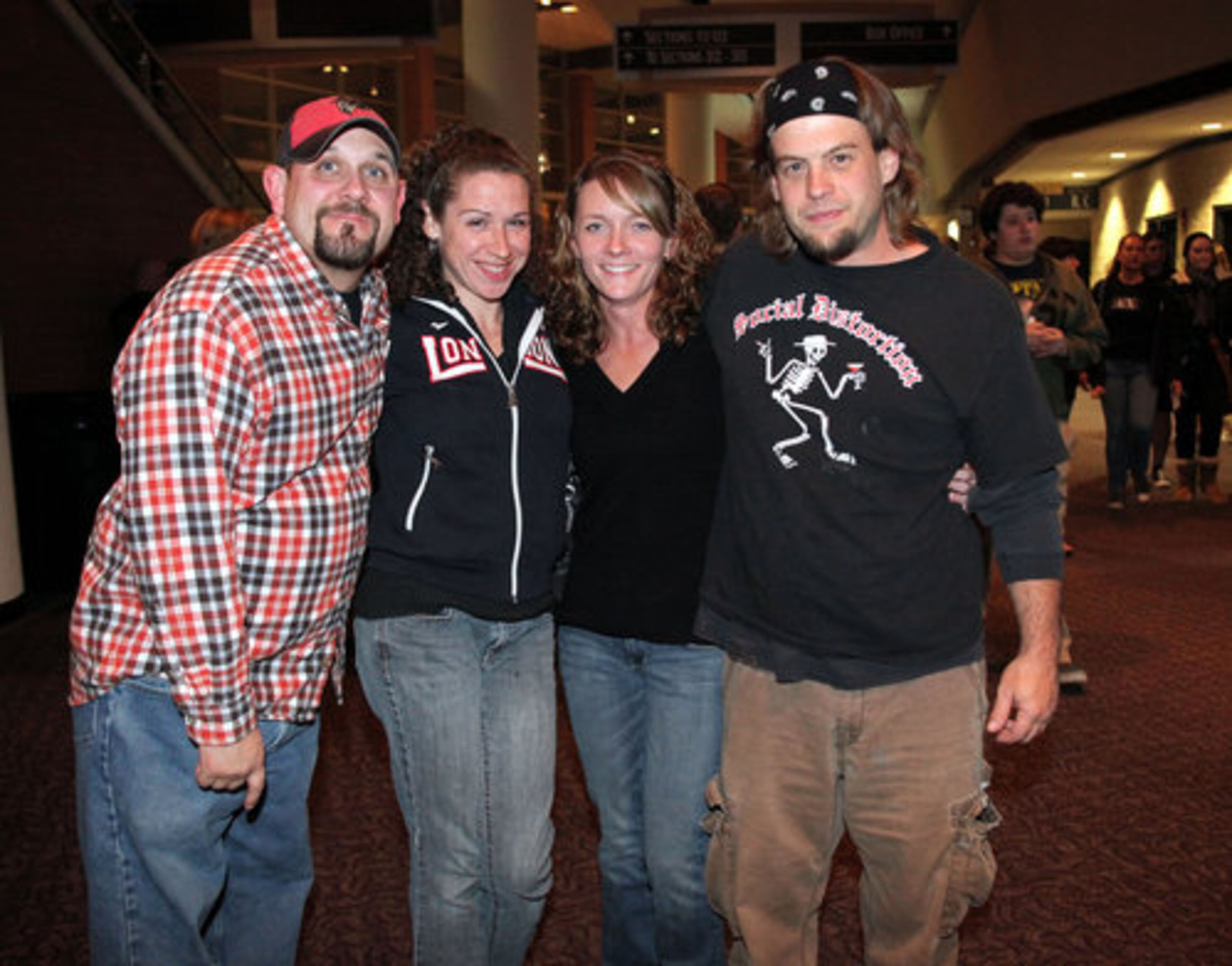 Gabe and Dawn Vaughan (from left) and Chasity and Brian Edwards drove in from Winder for the show.