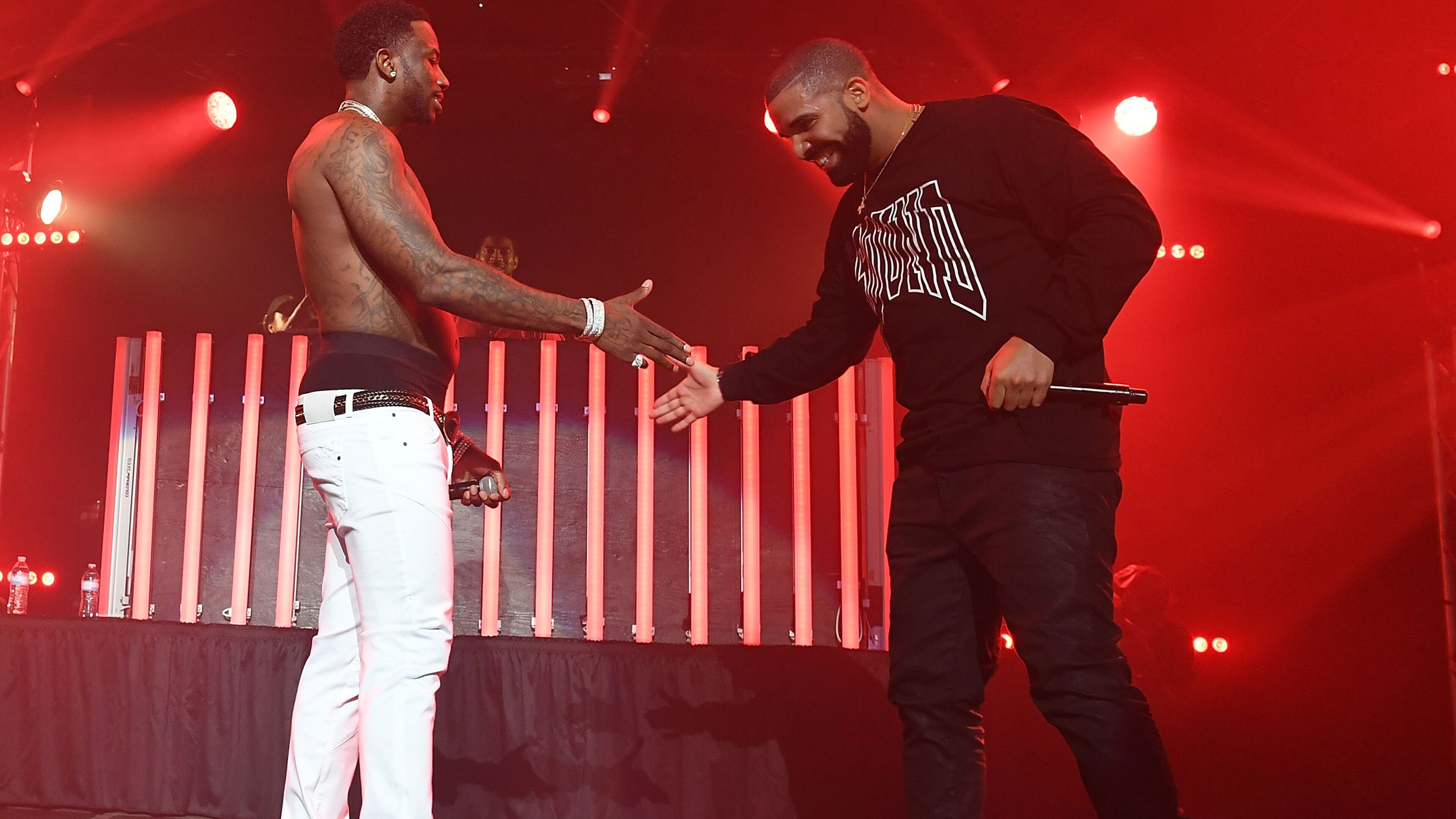 A collaboration in the making. (Photo by Paras Griffin/Getty Images for Atlantic Records)