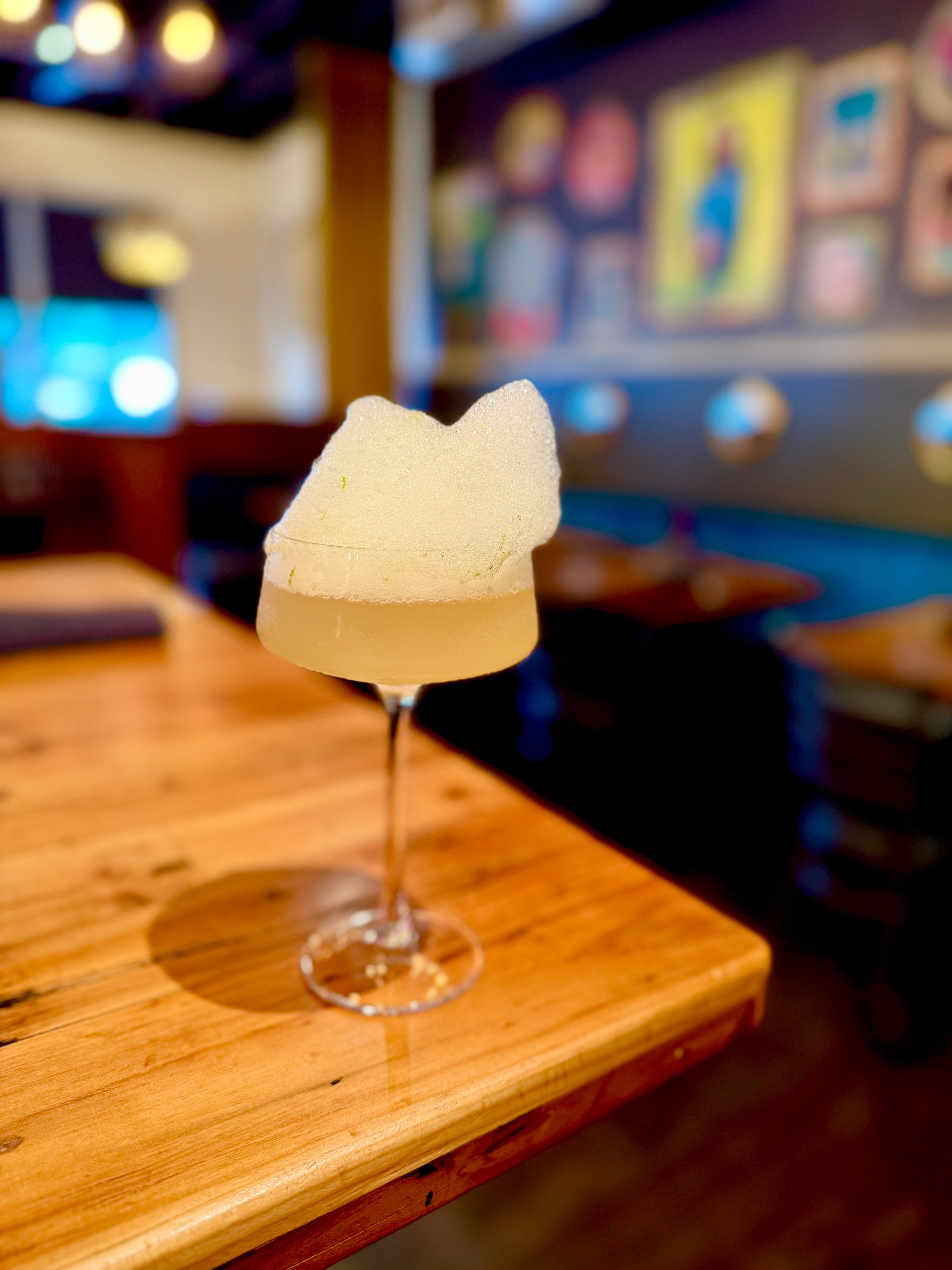 Kindred's Olo takes inspiration from scientists, garden herbs and green fruit. The long-lasting cucumber seaweed foam is made using a fish tank air pump. (Angela Hansberger for the AJC)