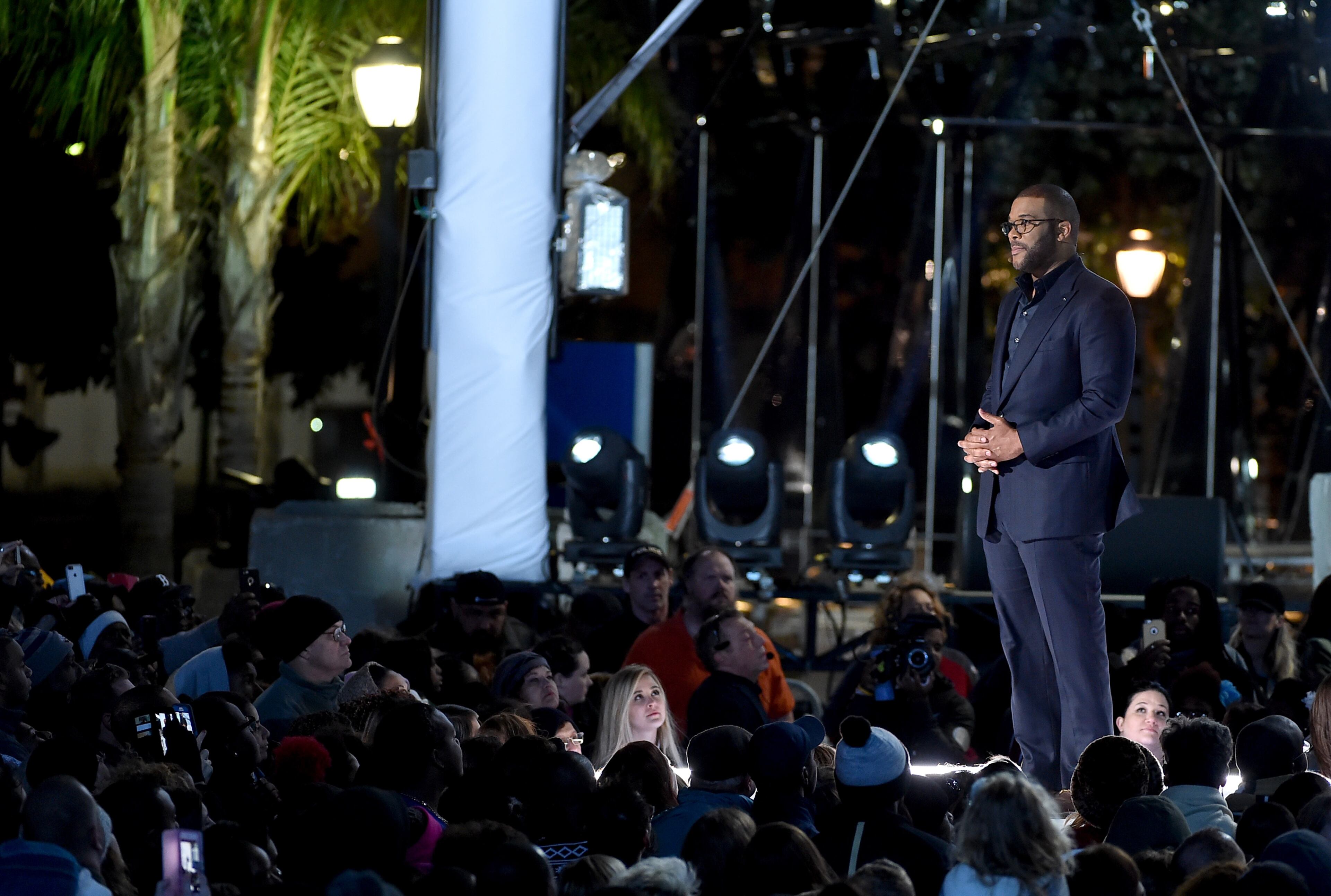NEW ORLEANS, LOUISIANA - MARCH 20: Host Tyler Perry appears in "The Passion", an epic musical event airing LIVE from New Orleans on FOX, at Woldenberg Park on March 20, 2016 in New Orleans, Louisiana. (Photo by Kevin Winter/Getty Images for dcp)