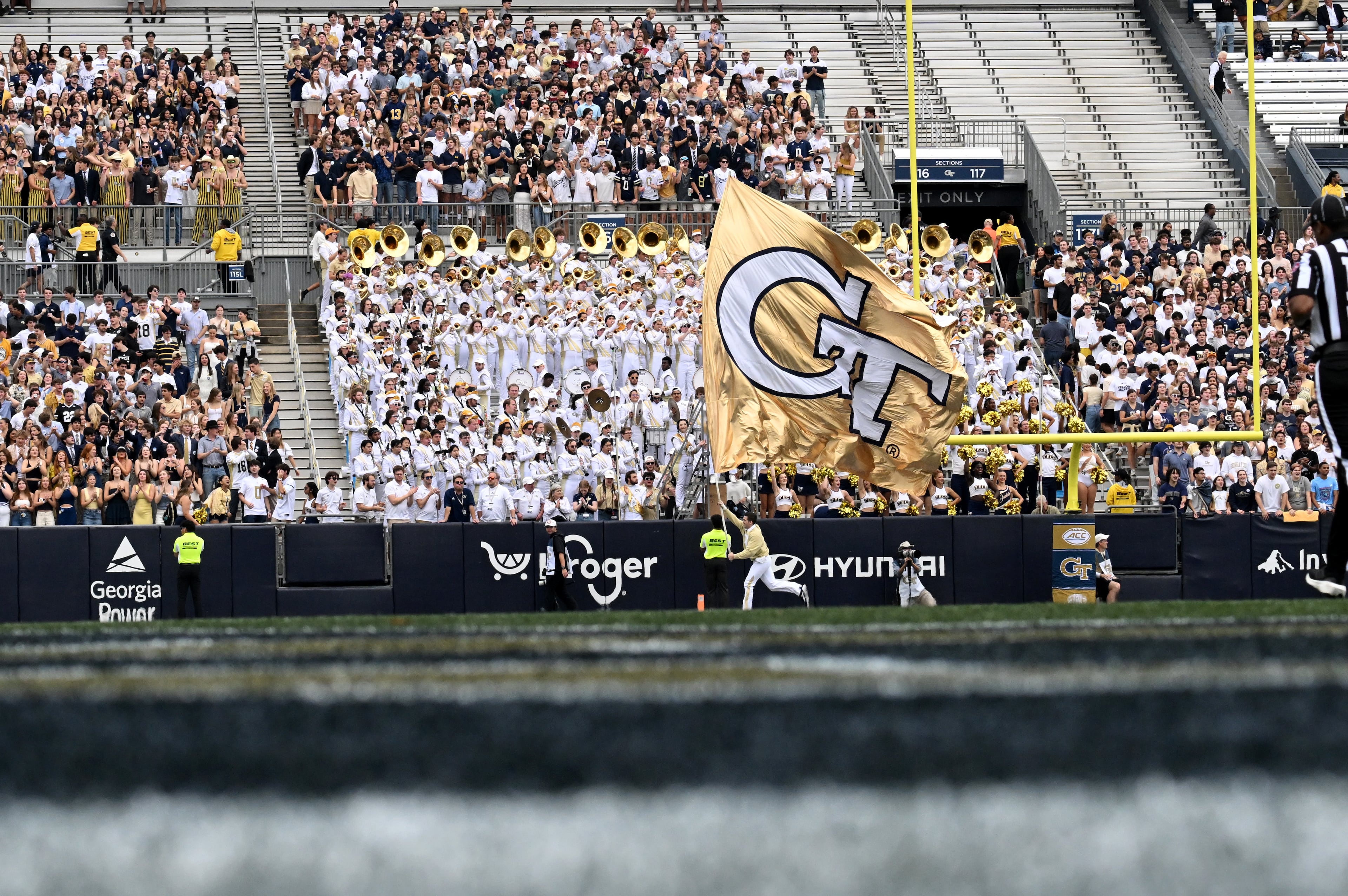Georgia Tech vs. Miami and Georgia Tech flag
